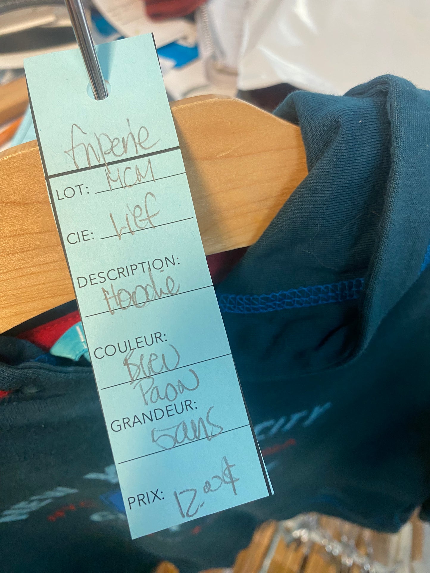 Friperie - lief - capuchon - bleu - 5 ans