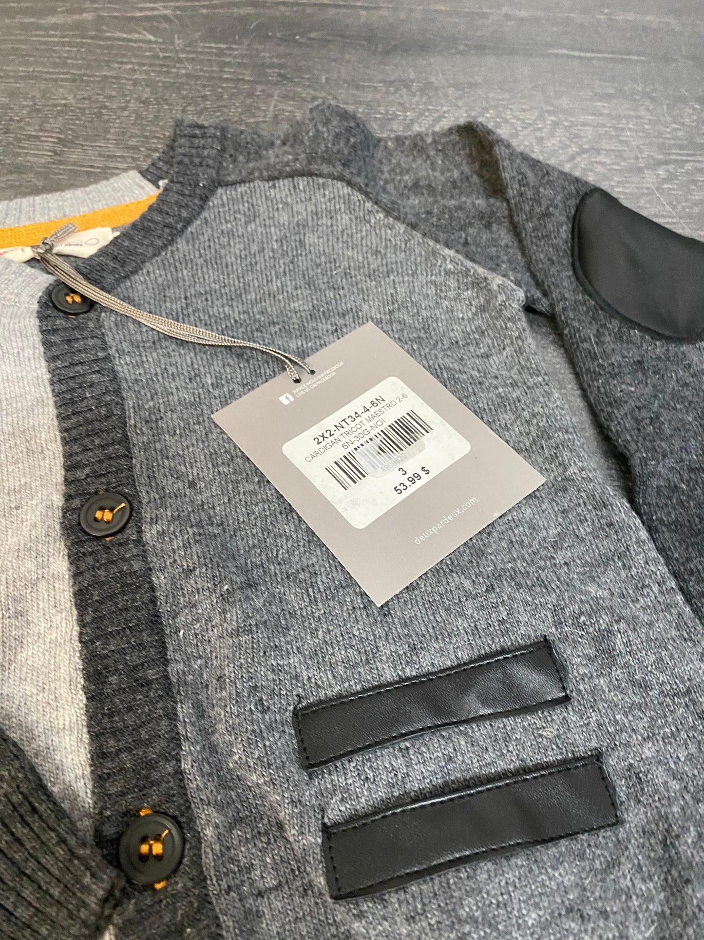 Veste de tricot - neuf - 2x2 - 3 ans