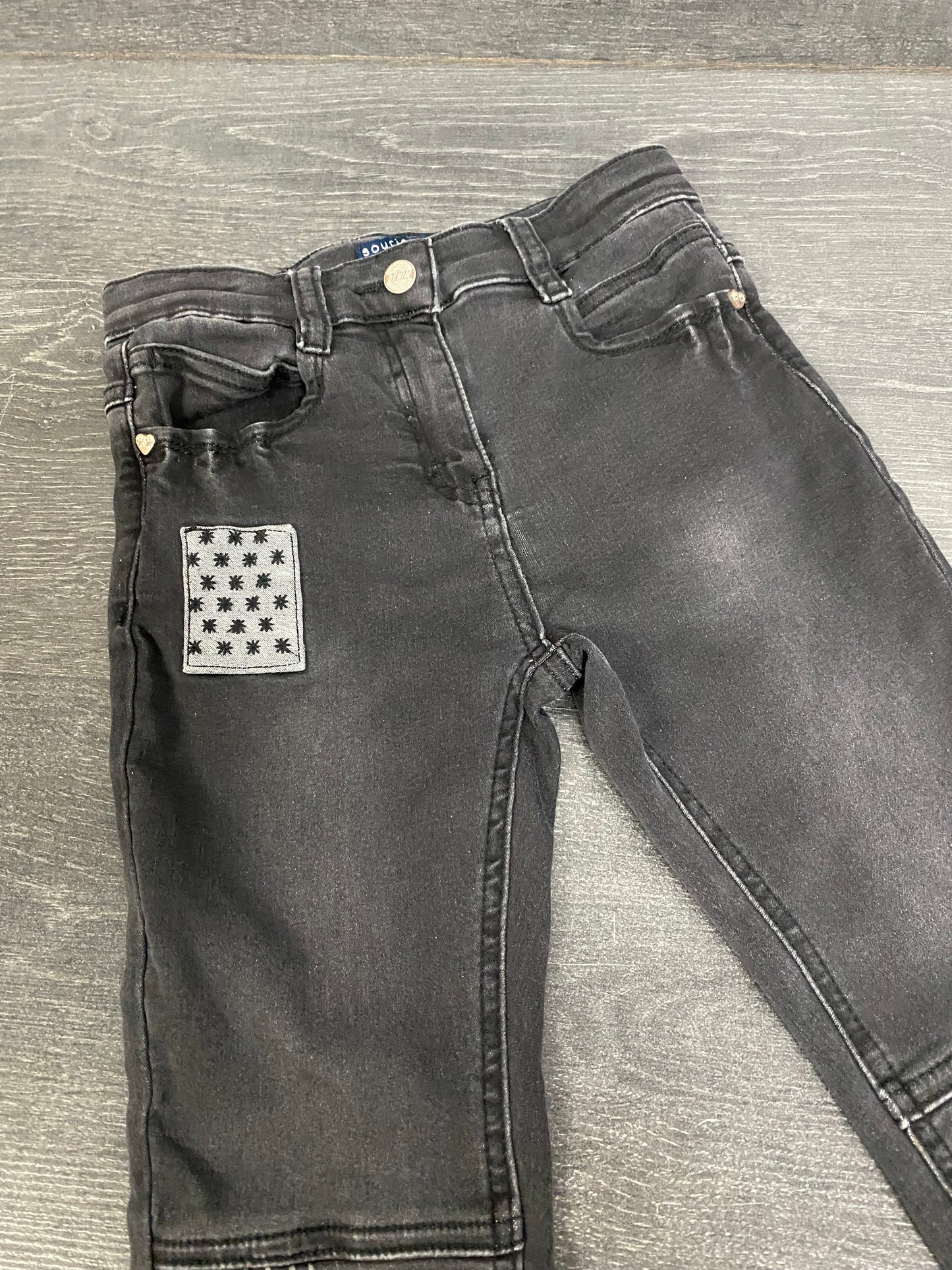 Friperie - jeans stretch - 7 ans - souris mini