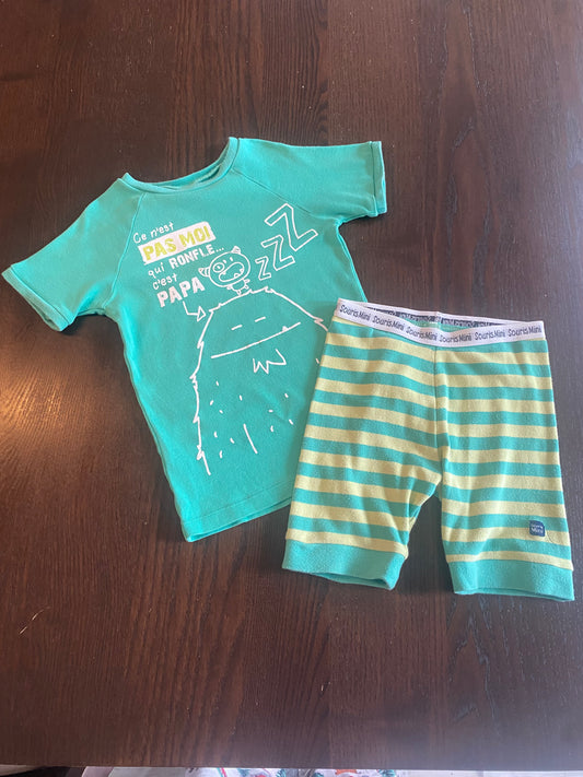 Friperie - pyjama 2 pieces ete - 5-6 ans - etat bien