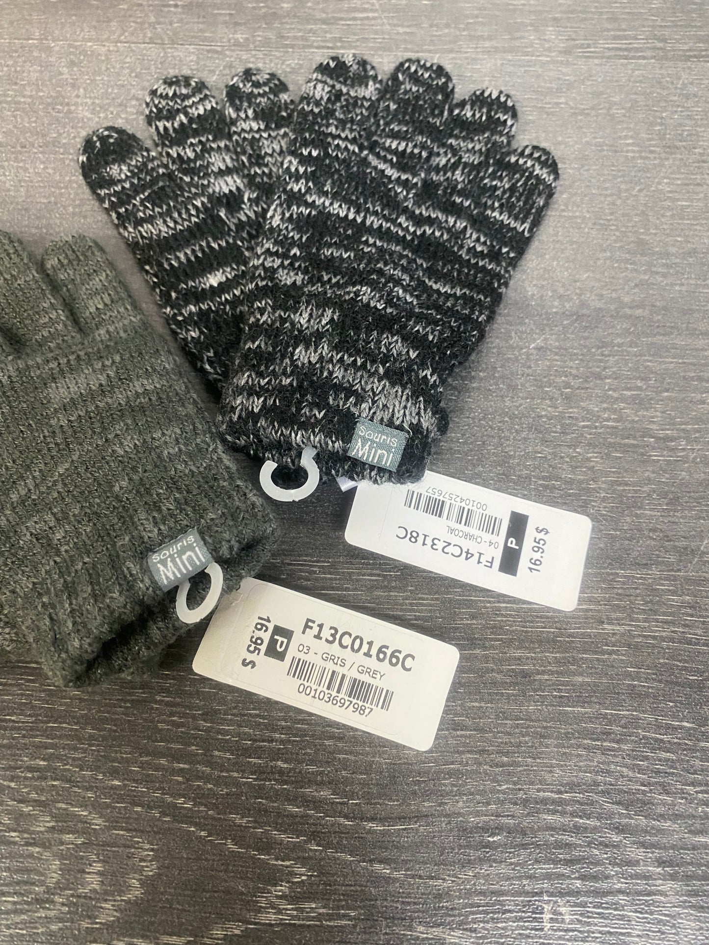 2 paires de gants - 2-6 ans ( small enfant ) - souris mini