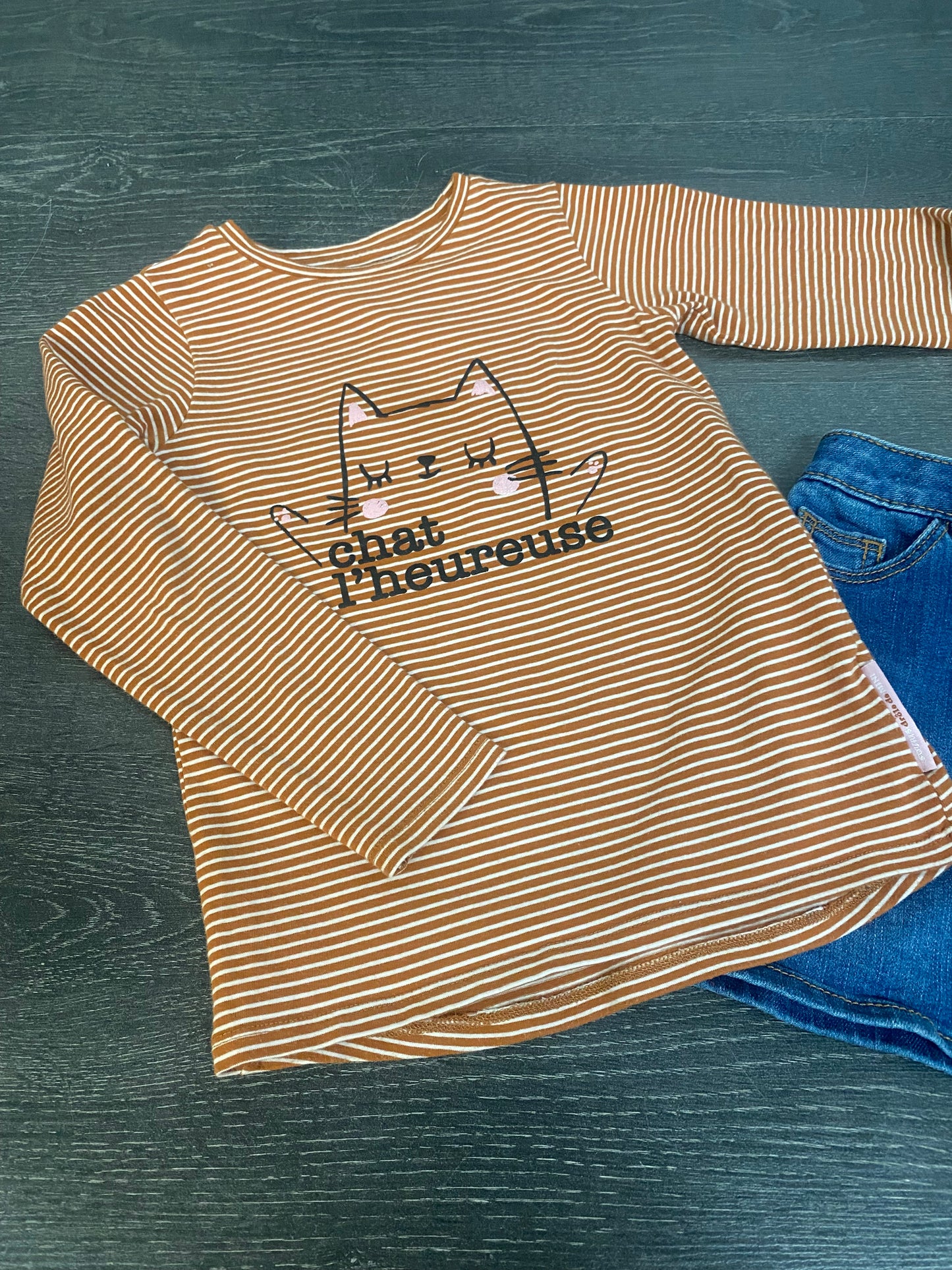 Friperie - jupe et gilet manche longues - comme neuf - 5 ans - souris mini et