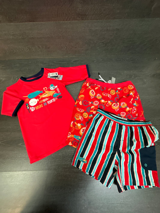 trio rashguard et 2 shorts maillot 12 ans