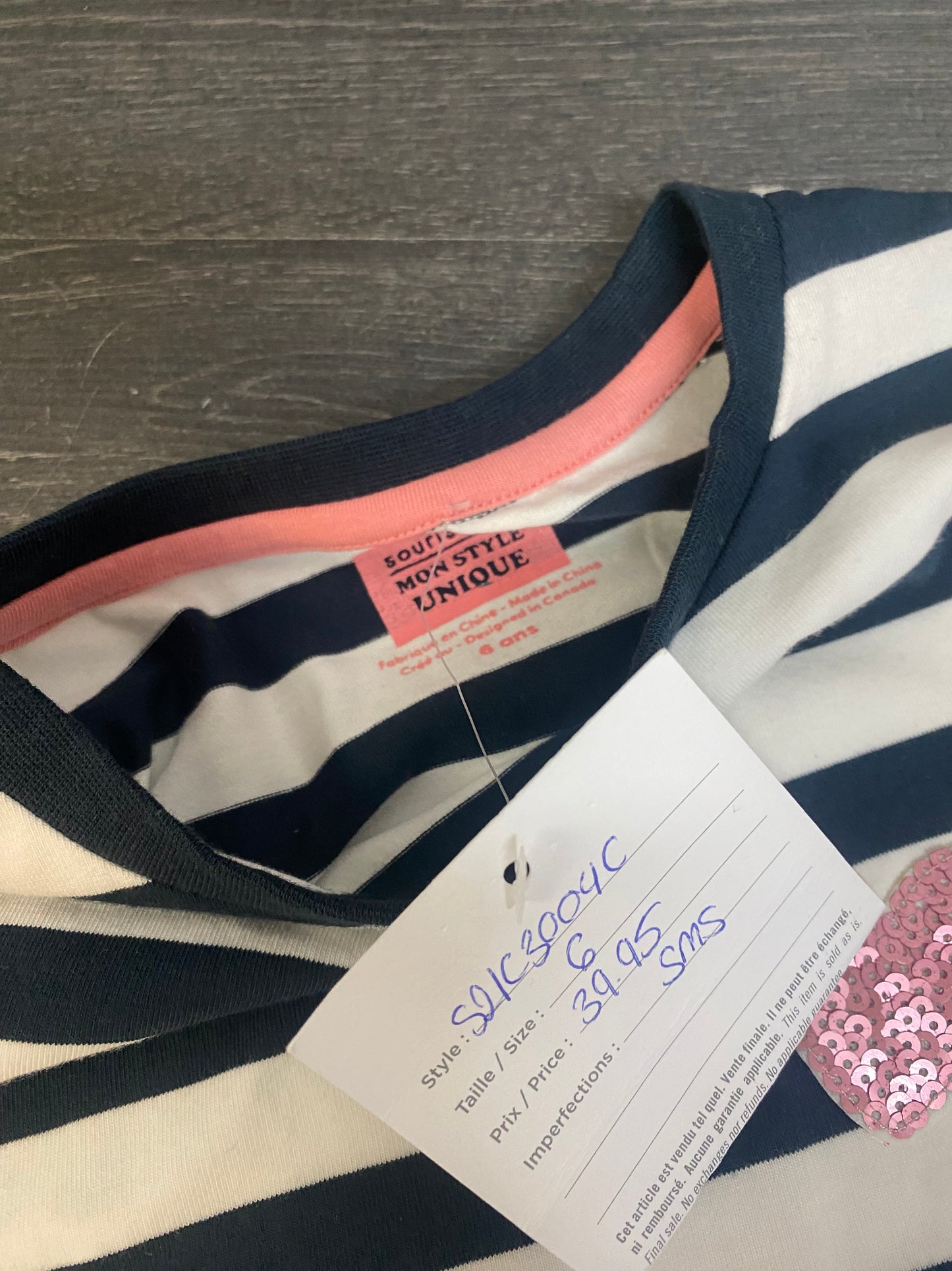 Robe tunique - neuve - souris mini - 6 ans