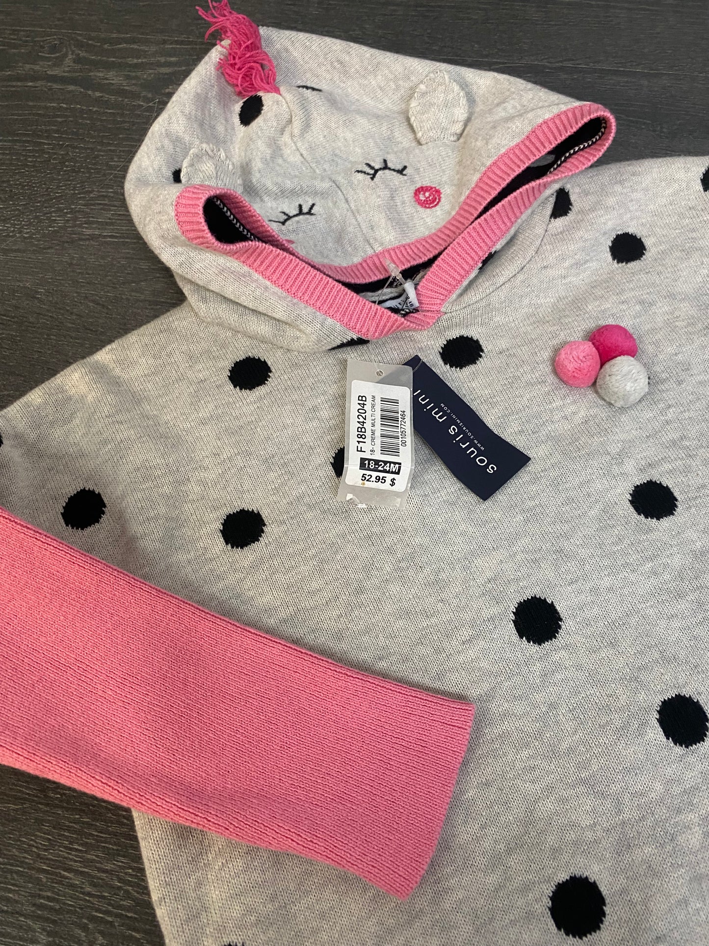 Tunique tricot - souris mini - 18-24 mois -