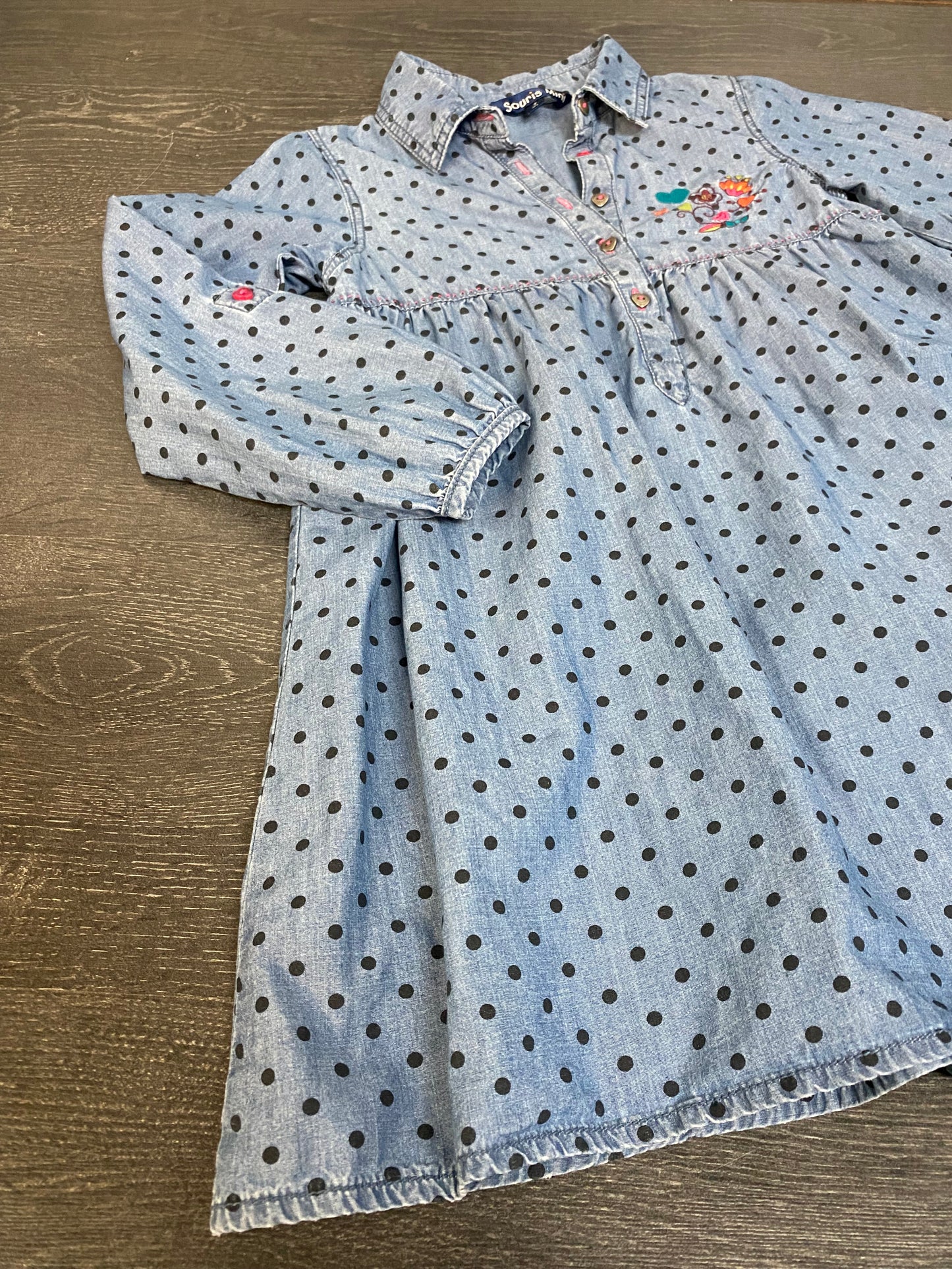 Friperie - robe / tunique - nostalgie - souris mini - 7 ans
