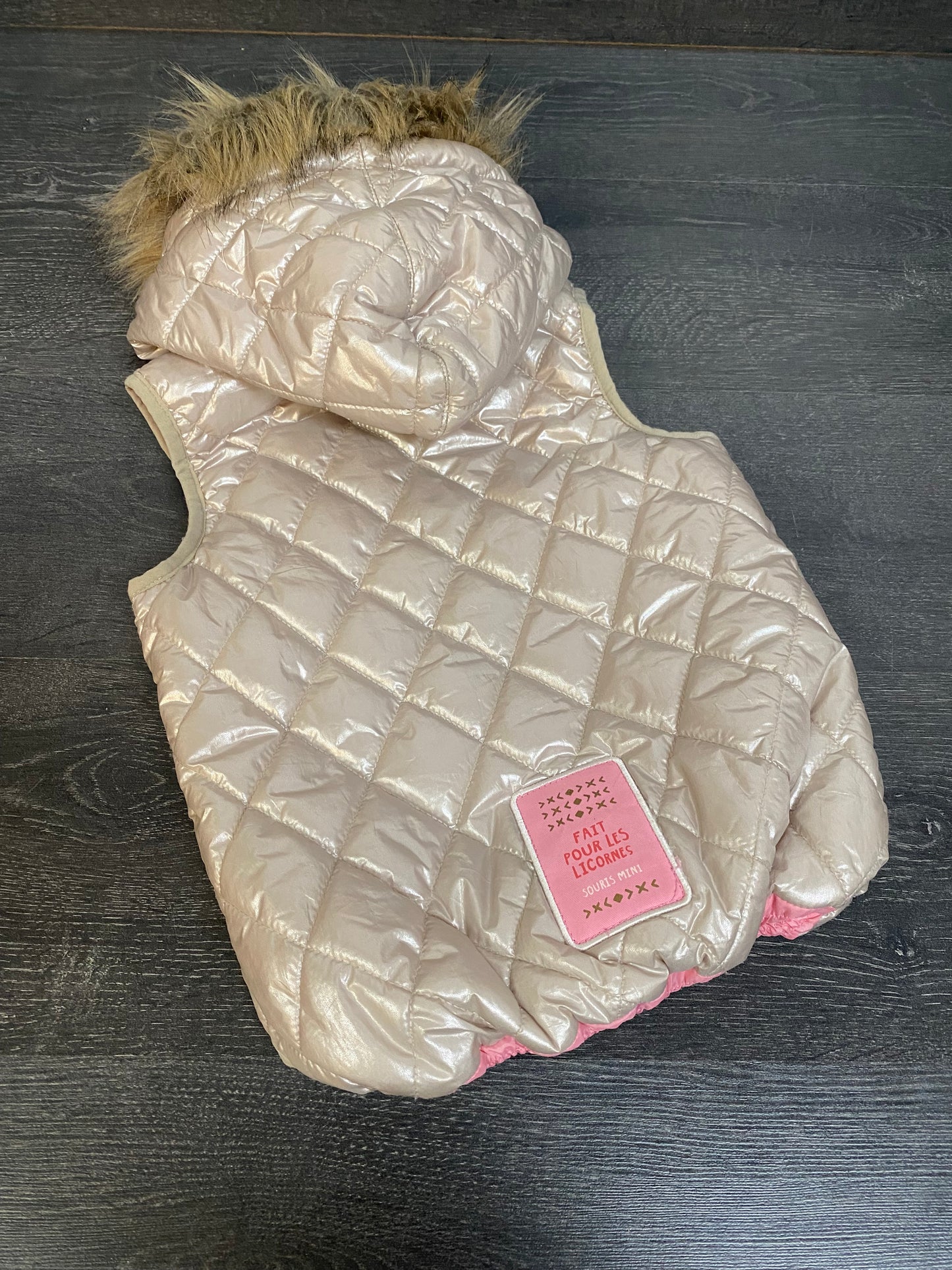 Friperie - mini tache voir photos - 5 ans - veste sans manches - souris mini