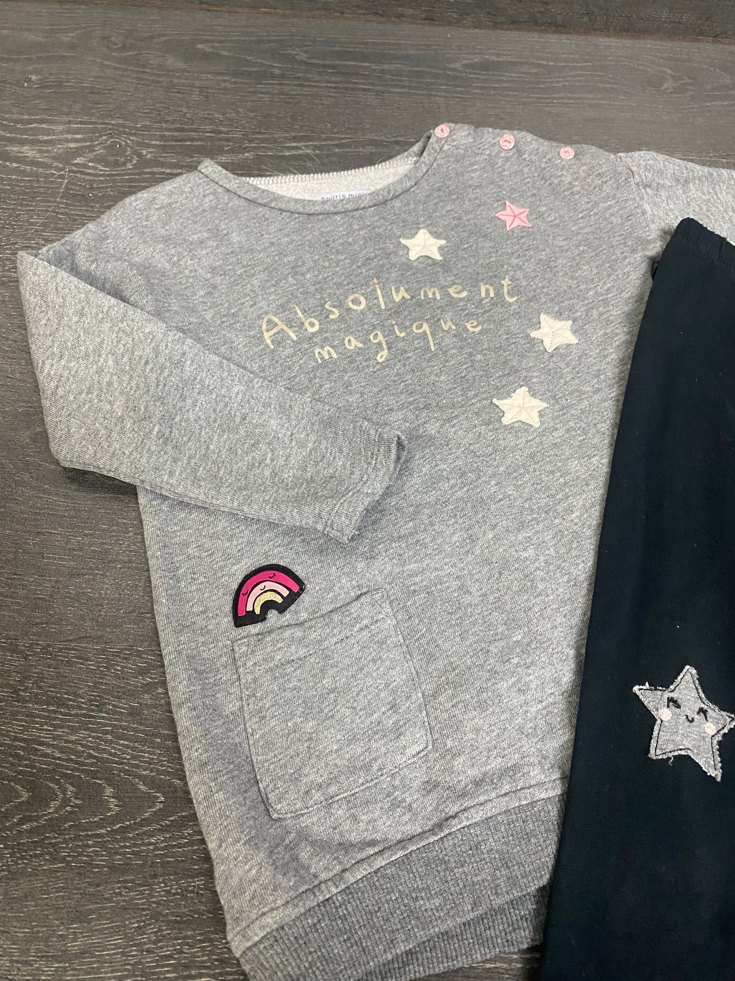 Friperie - tunique et legging - 2-3 ans - souris mini
