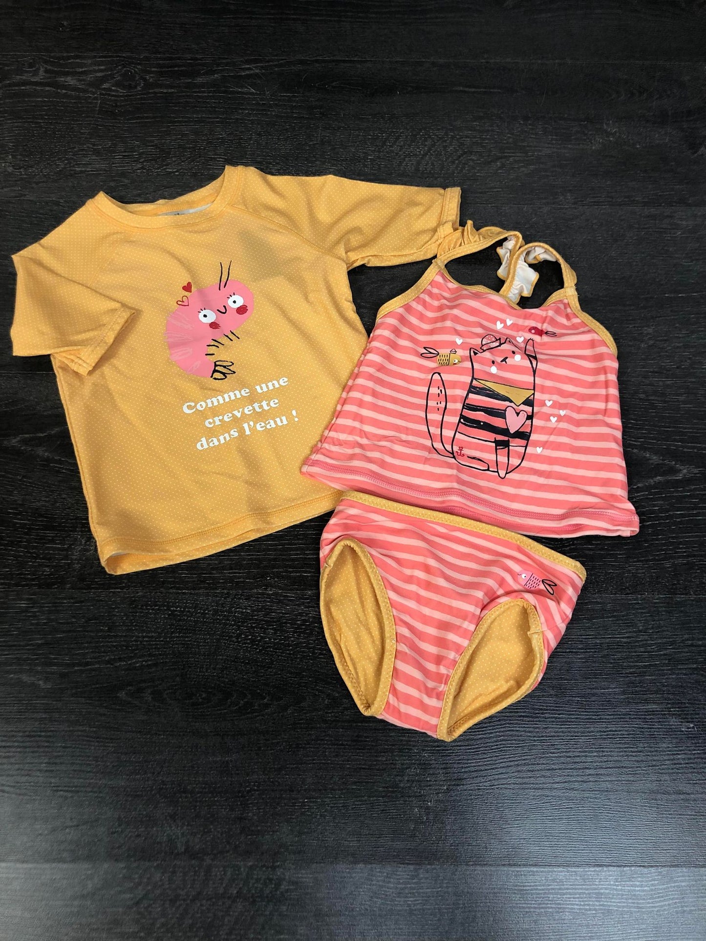 Duo Maillot 2 pieces et rashguard - Souris mini - voir les grandeurs