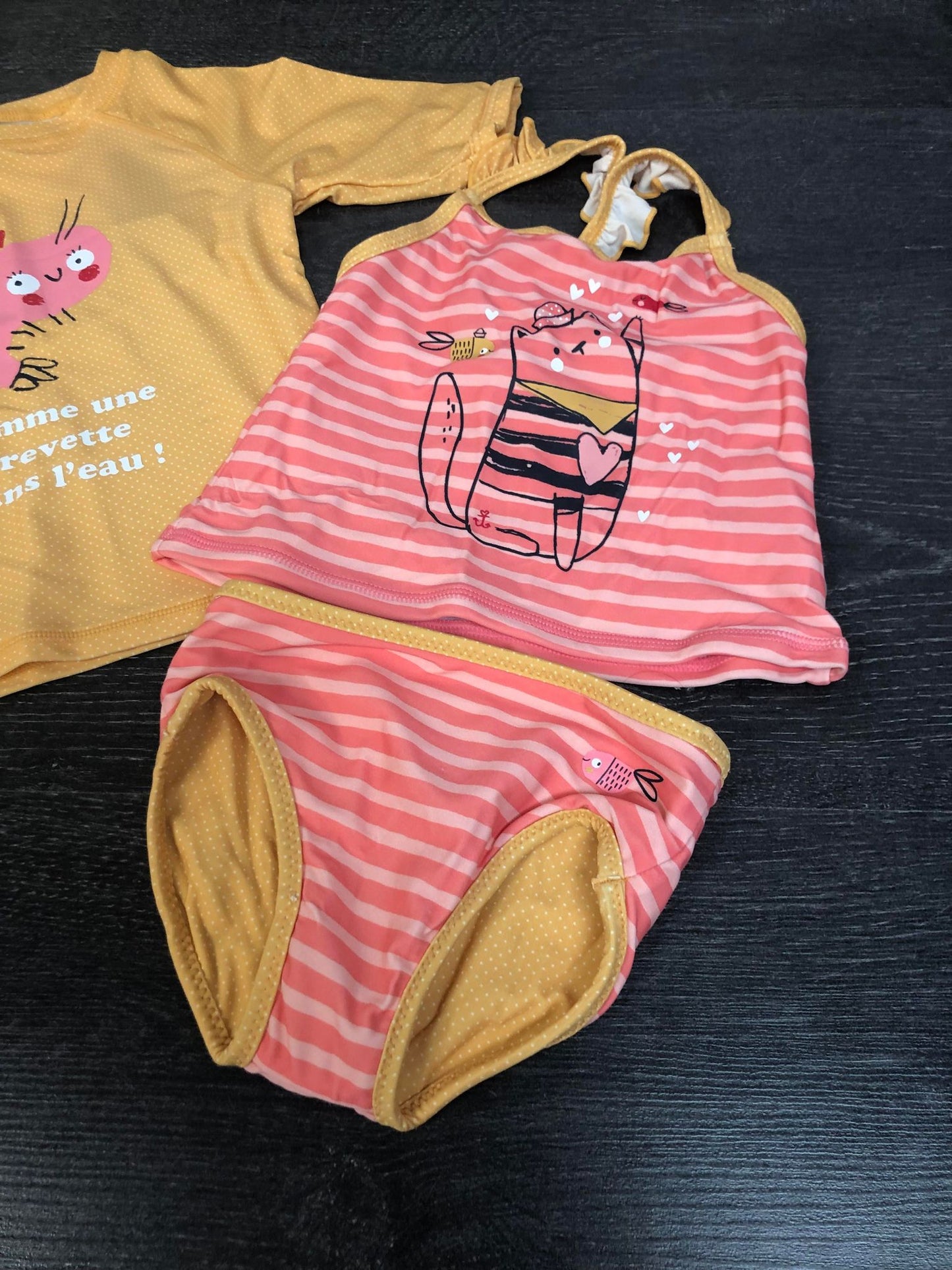 Duo Maillot 2 pieces et rashguard - Souris mini - voir les grandeurs