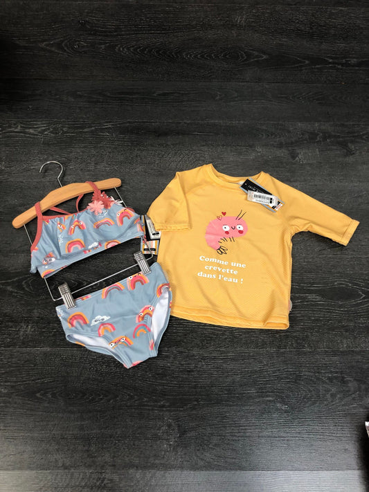 Duo maillot et rashguard - souris mini - voir les grandeurs