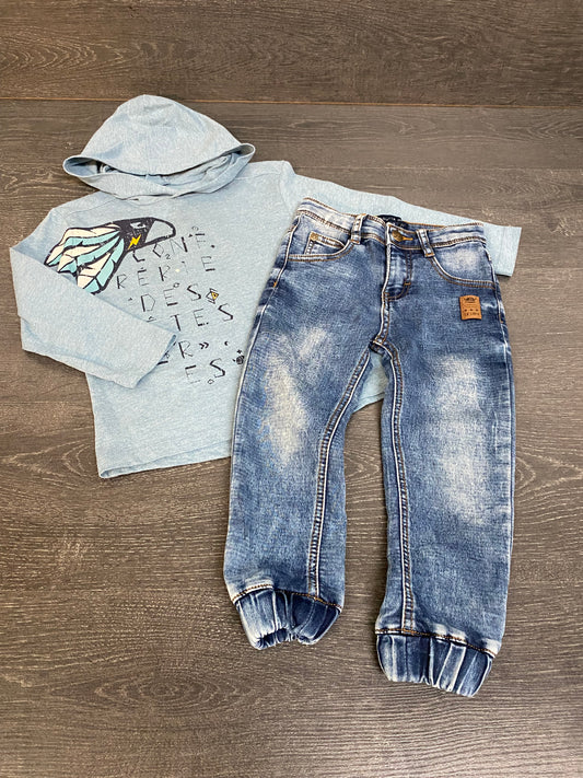 Friperie - hoddie et jogger - 3 ans -