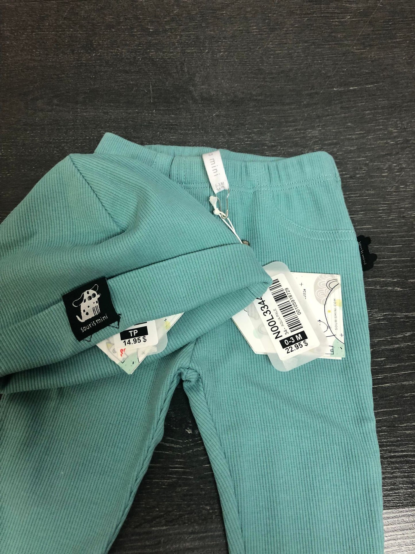 Pantalon et bonnet - souris mini - 0-3 mois