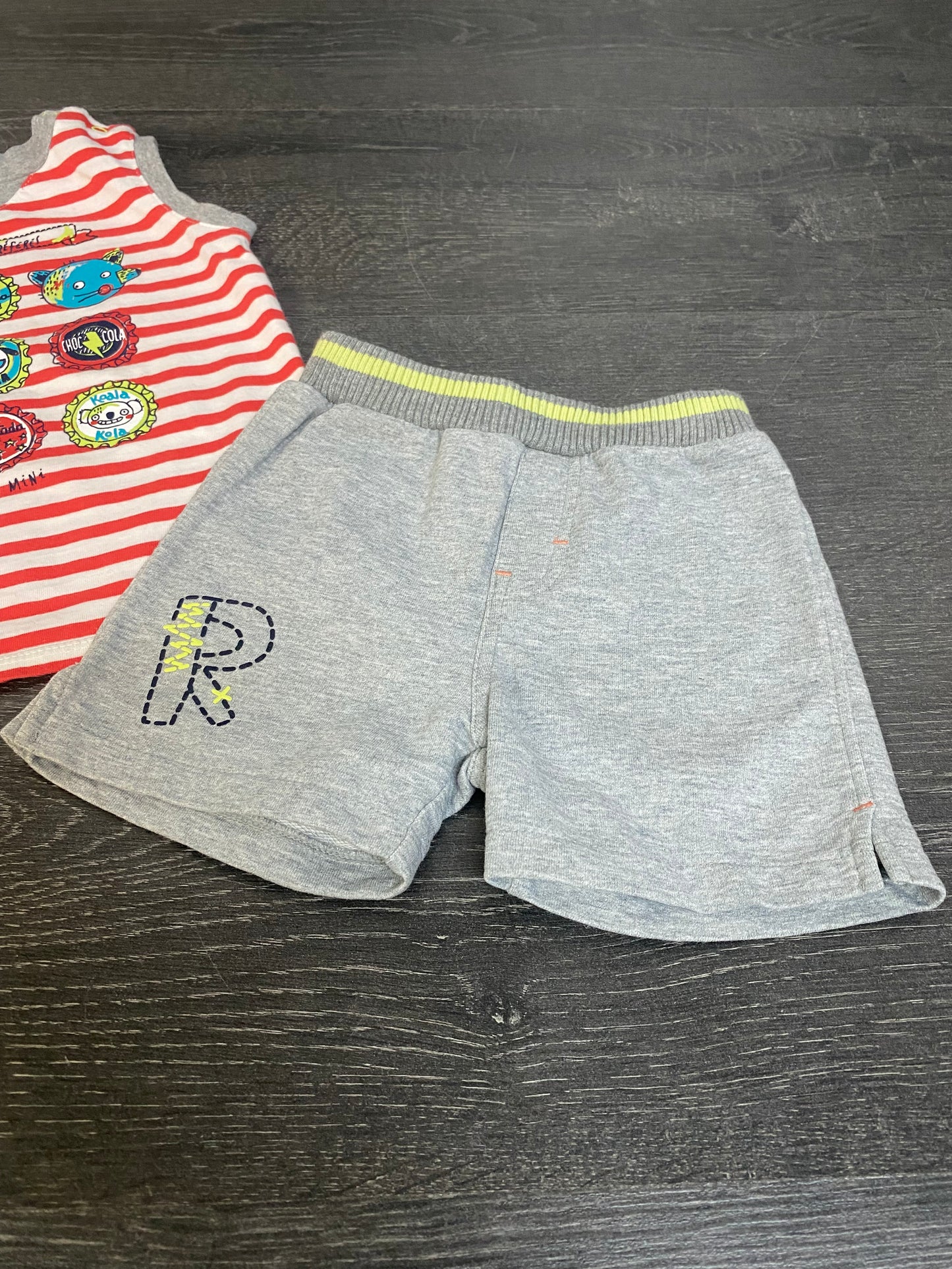 Friperie - souris mini - 18 et 24 mois - short et camisole
