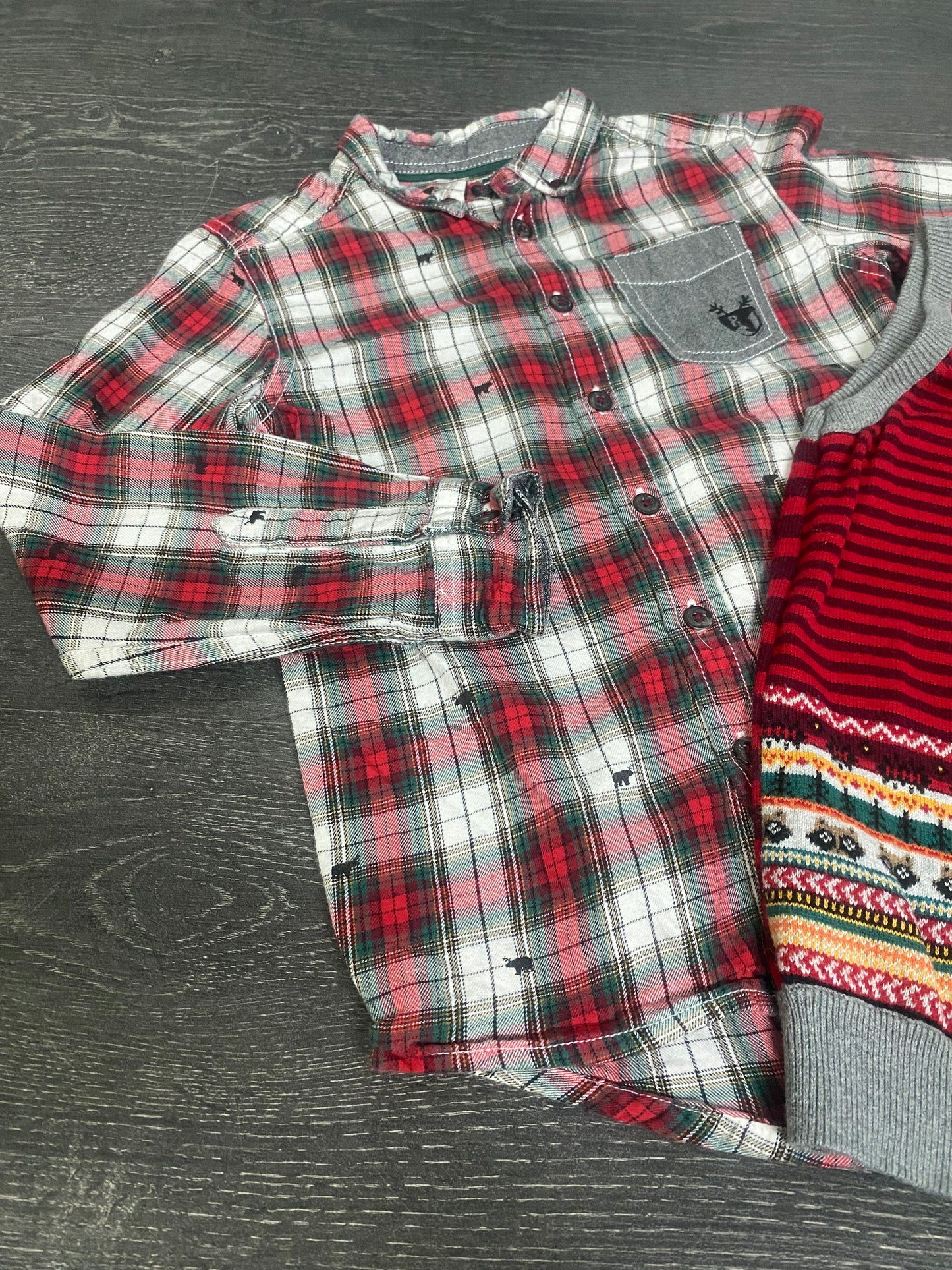 Friperie - chemise et debardeur - 6 ans - souris mini
