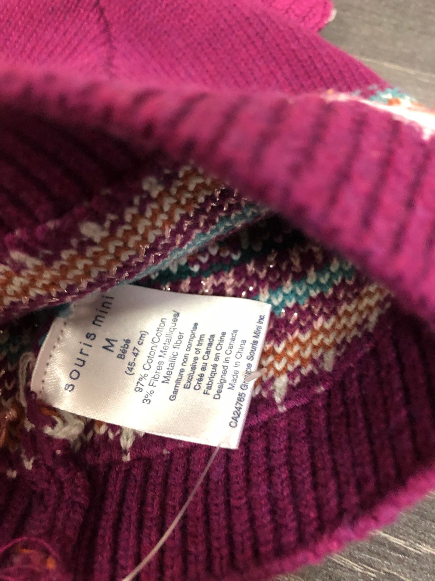 Bonnet tricot - medium bébé - souris mini