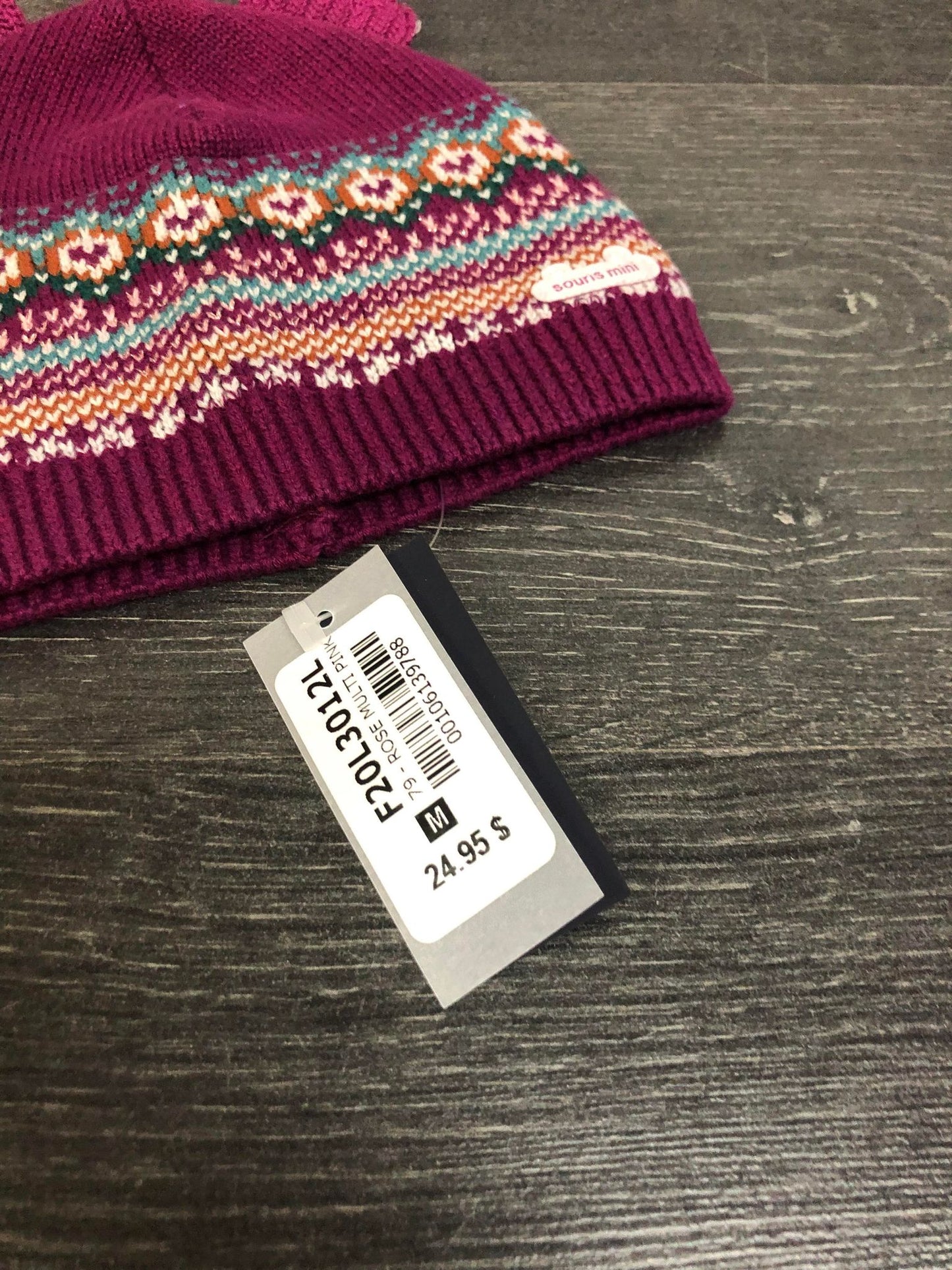 Bonnet tricot - medium bébé - souris mini