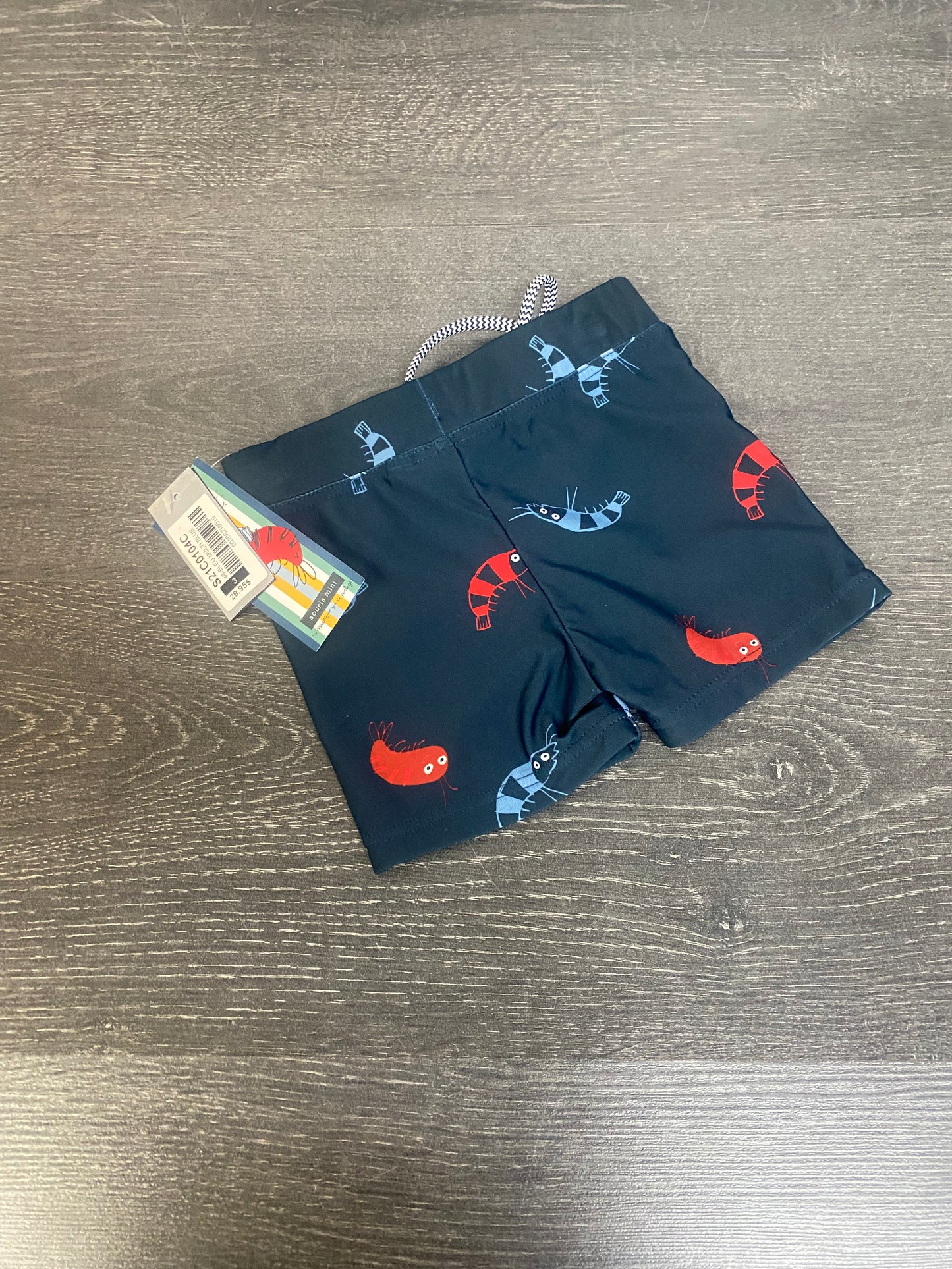 Maillot boxer - crevettes 🦐- souris mini - 3,4 et 5 ans -