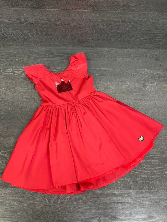 Friperie - robe de taffetas - souris mini - 5 ans