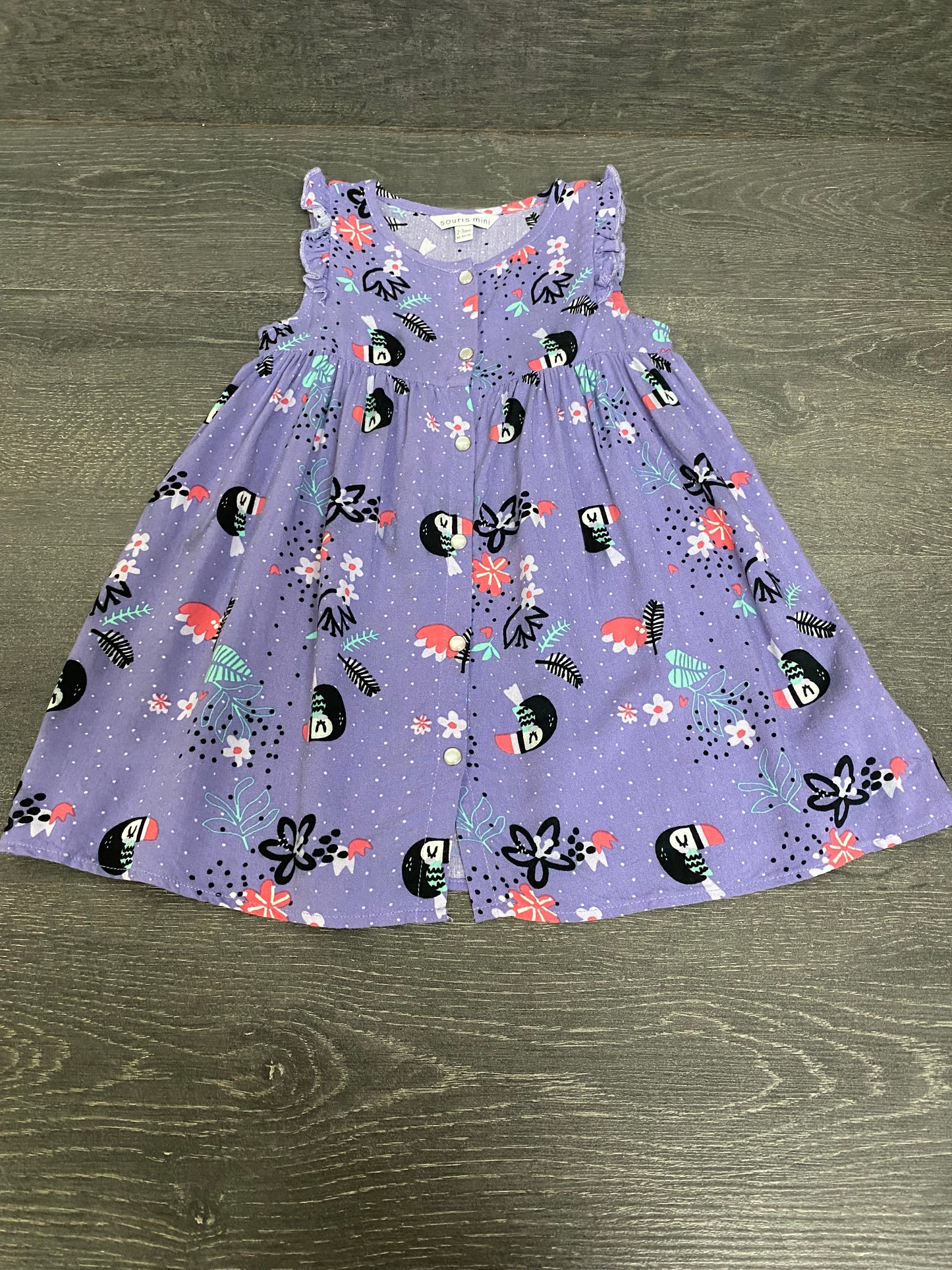 Neuf et robe tunique usagée - souris mini - 2-3 ans et 3 ans - toucan