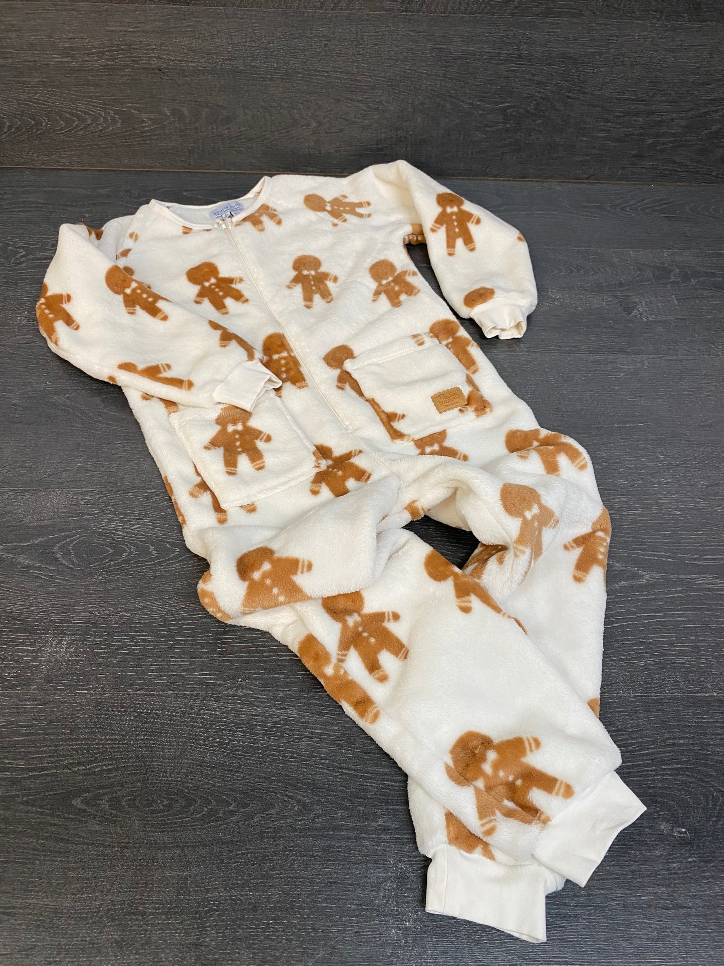 Friperie - souris mini - pyjama polar - 6 ans - pain d’epices