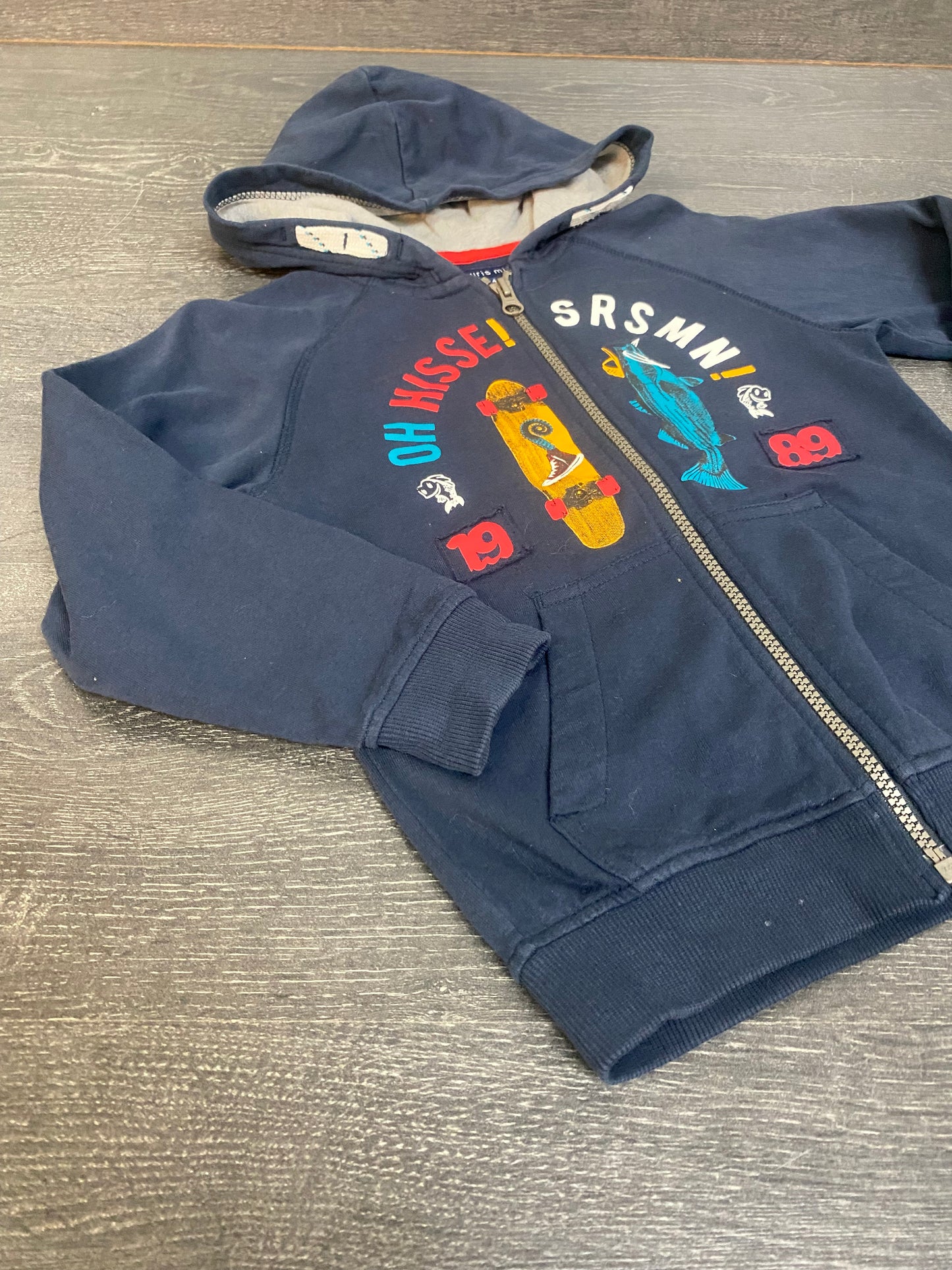 Friperie - veste capuchon - 4 ans - souris mini