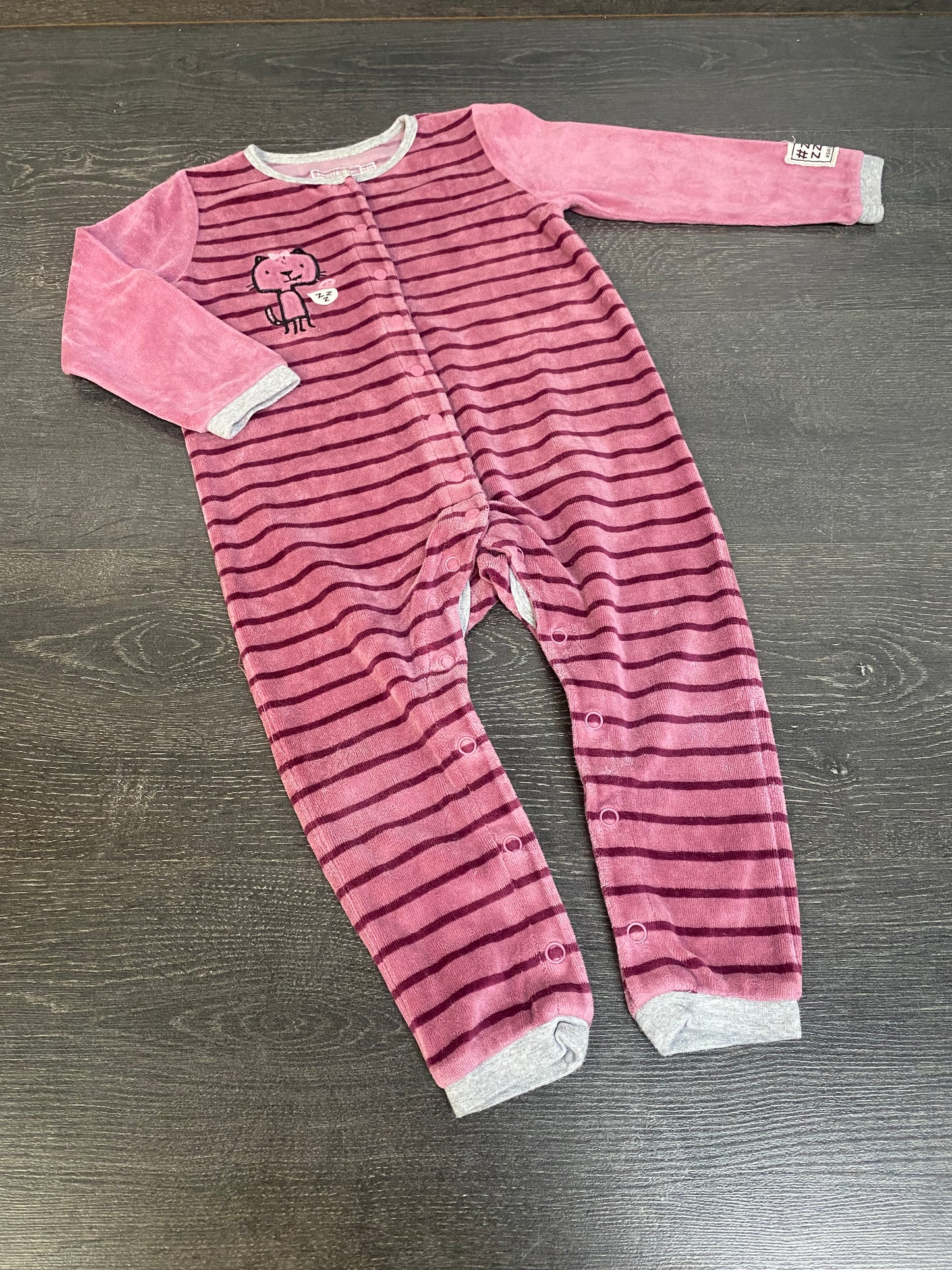 Friperie - pyjama velours - 18-24 mois - usagé bel etat