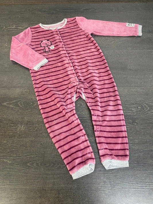Friperie - pyjama velours - 18-24 mois - usagé bel etat