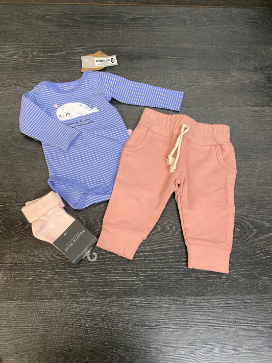 Cache couche - pantalon 0-3 mois et bas 3-6 mois