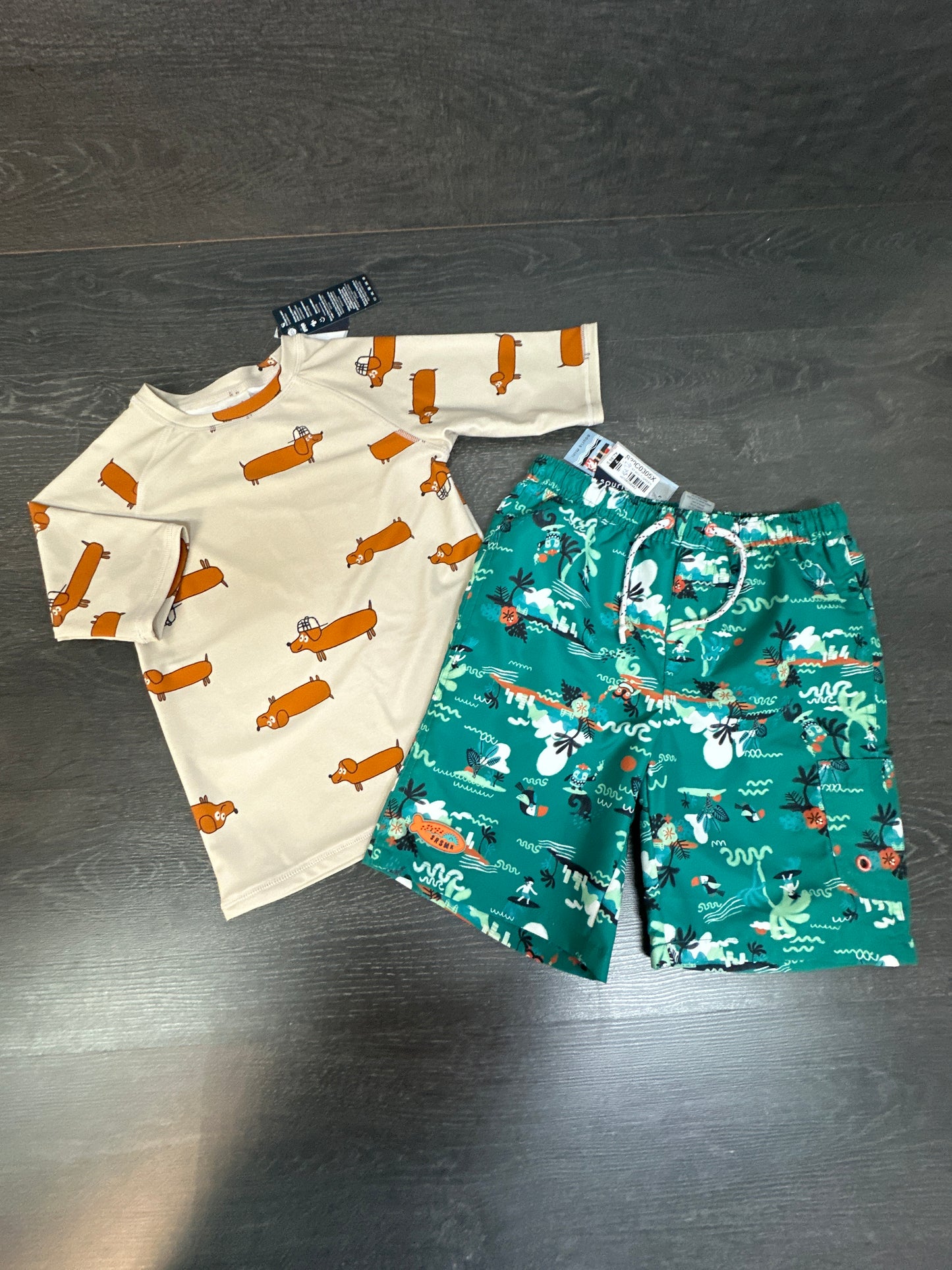 duo rashguard short maillot 7ans