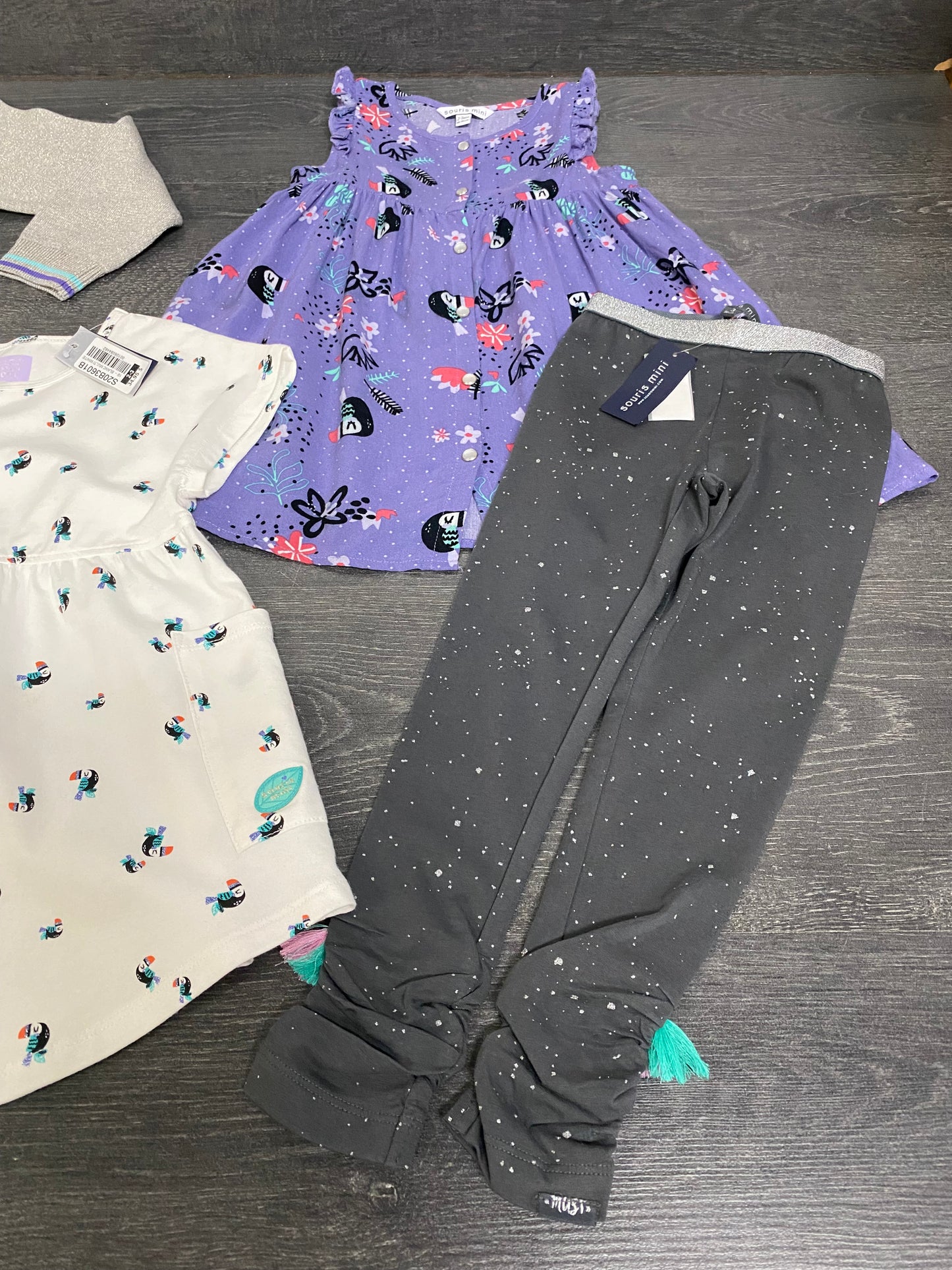 Neuf et robe tunique usagée - souris mini - 2-3 ans et 3 ans - toucan