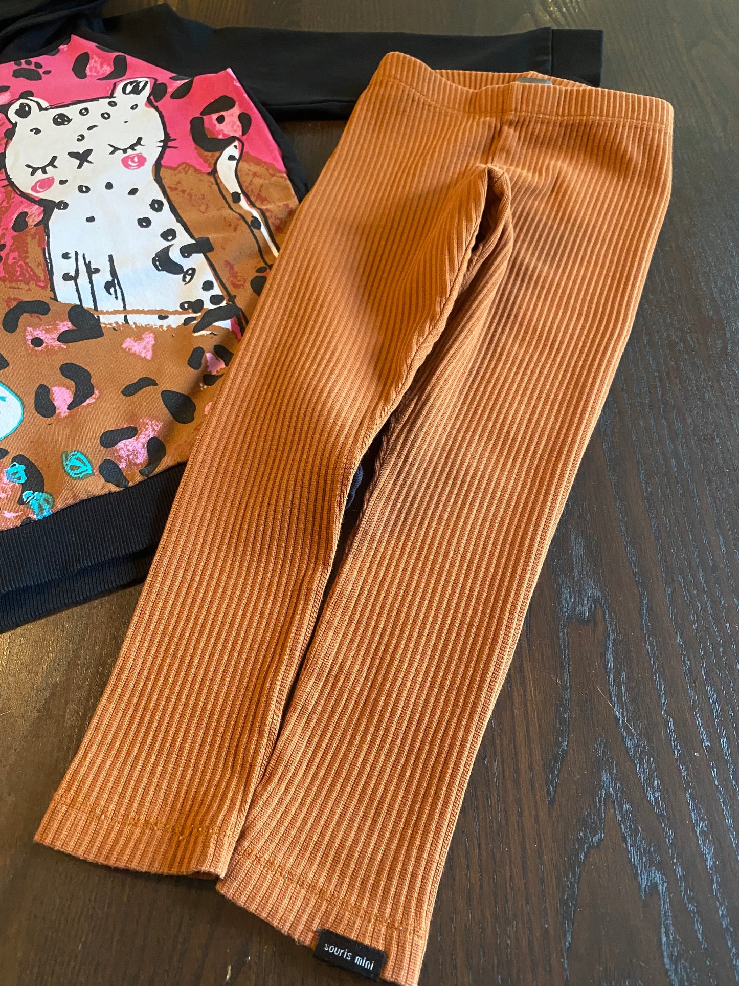 Friperie - duo tunique et legging - 3 ans - tres bel etat