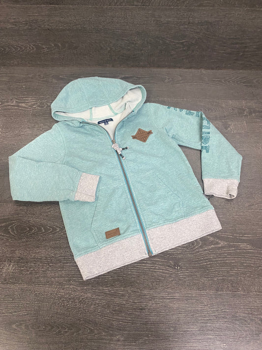 Friperie - veste capuchon - mini tache sur le poignet partira selon moi - 6 ans - souris mini