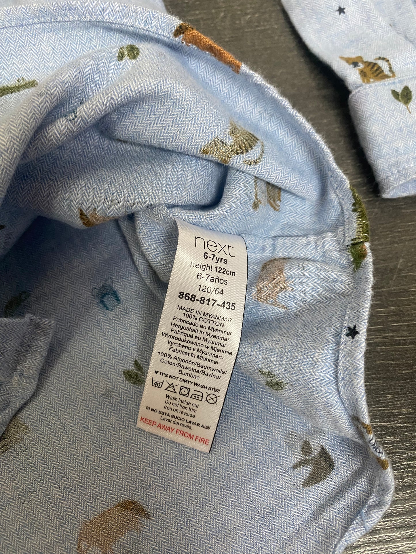 Friperie -Chemise col moa - next - 6-7 ans -