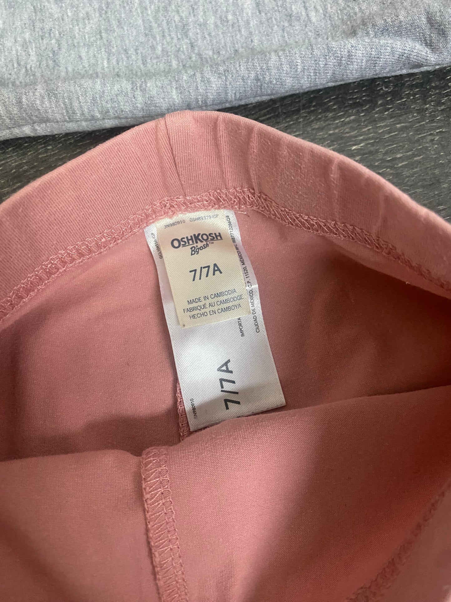 Friperie - tunique will and you et legging osh kosh -7 ans - bel etat