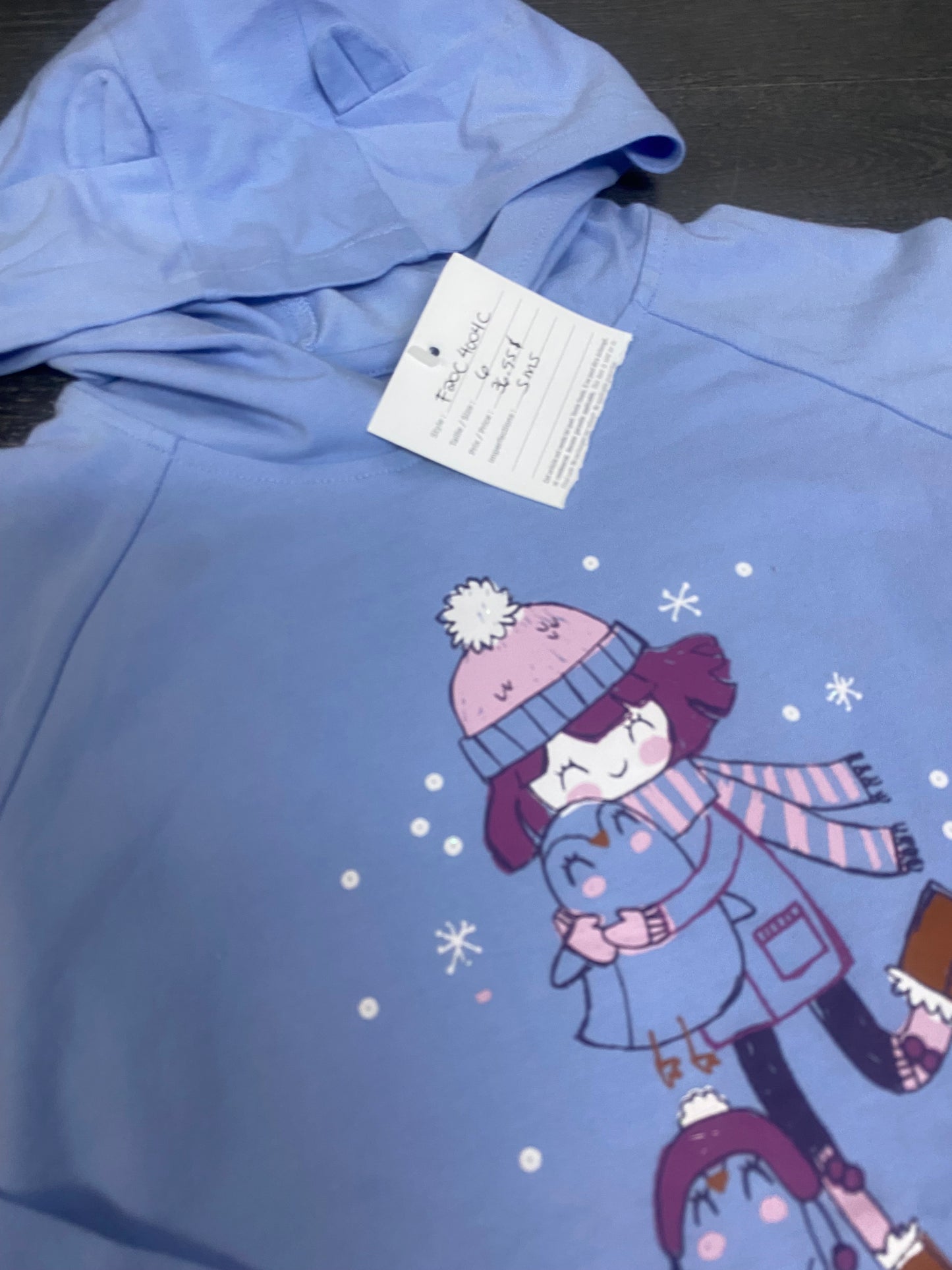 Manches longues hoodie- neuf echantillon - souris mini - 6 ans