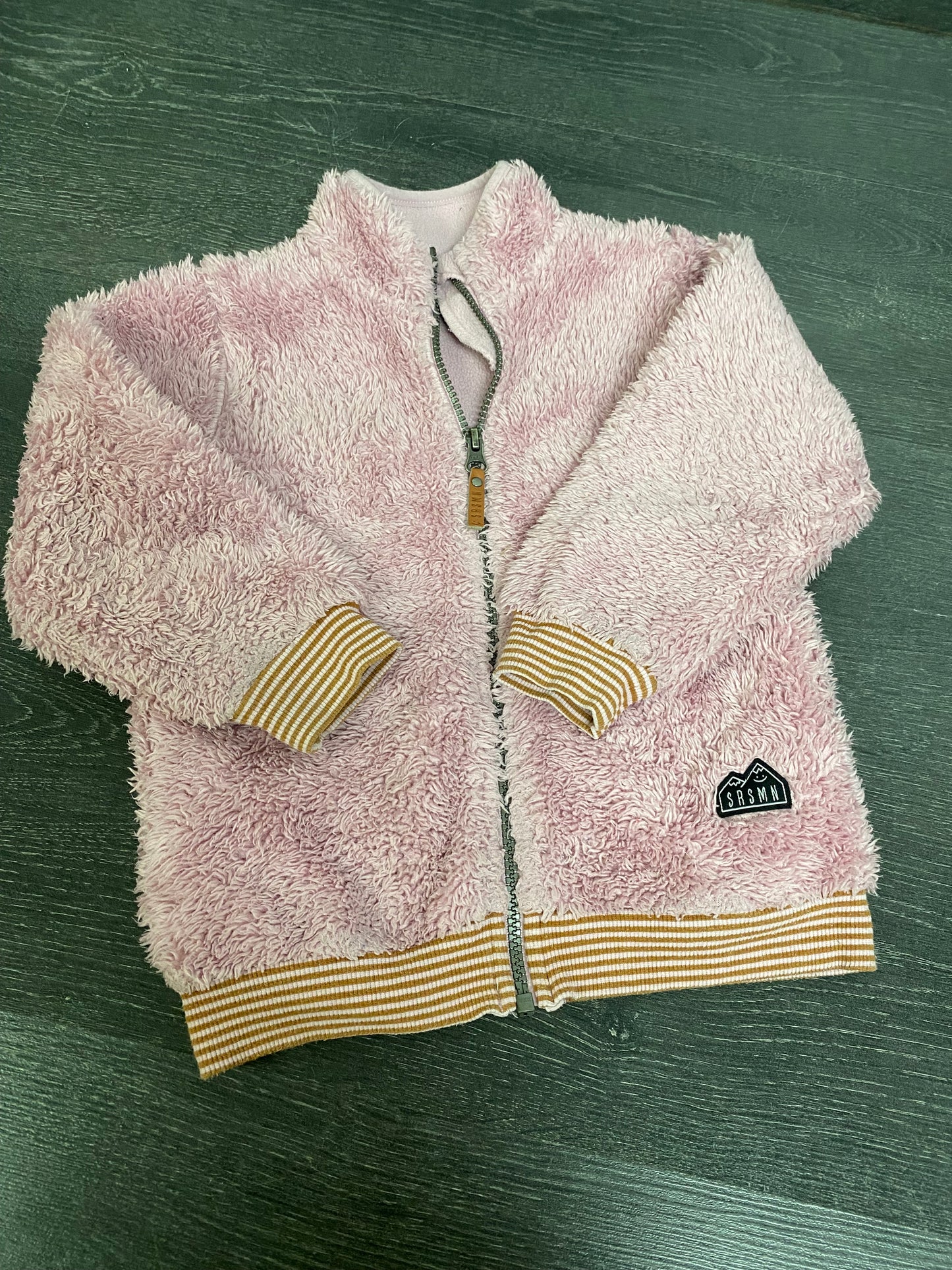 Friperie - manteau automne poilu - 3 ans - souris mini