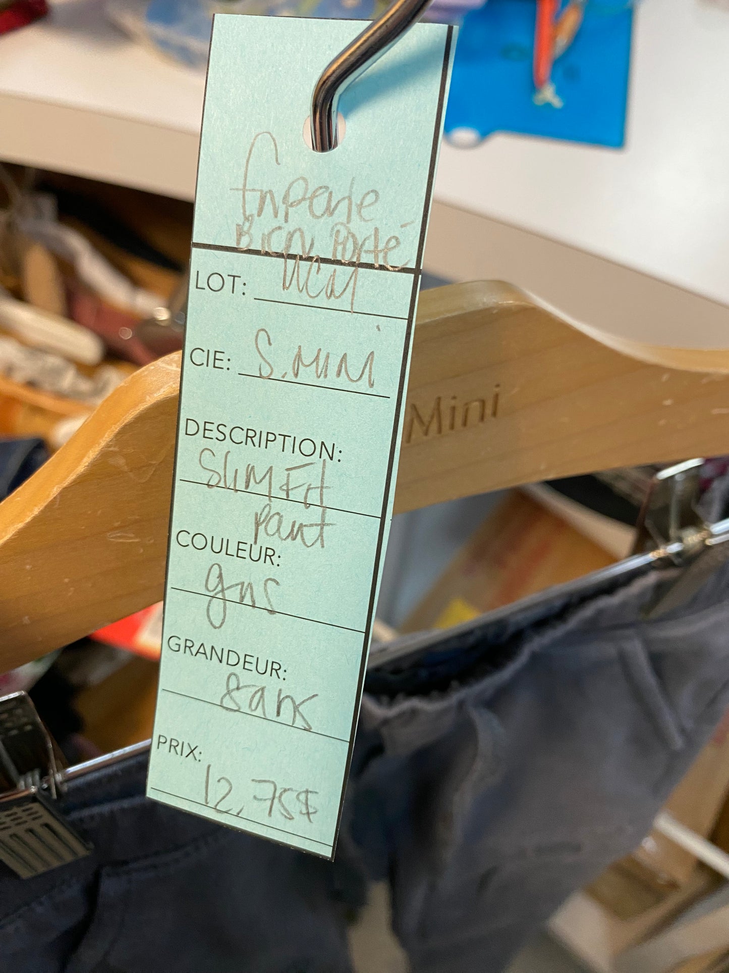 Friperie - souris mini - pantalon slim fit - 8 ans -