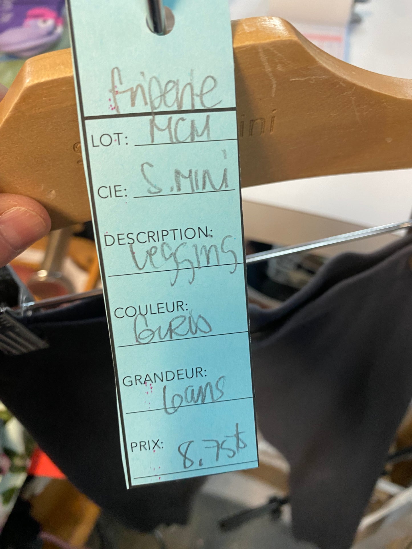 Friperie - legging - gris -souris mini -