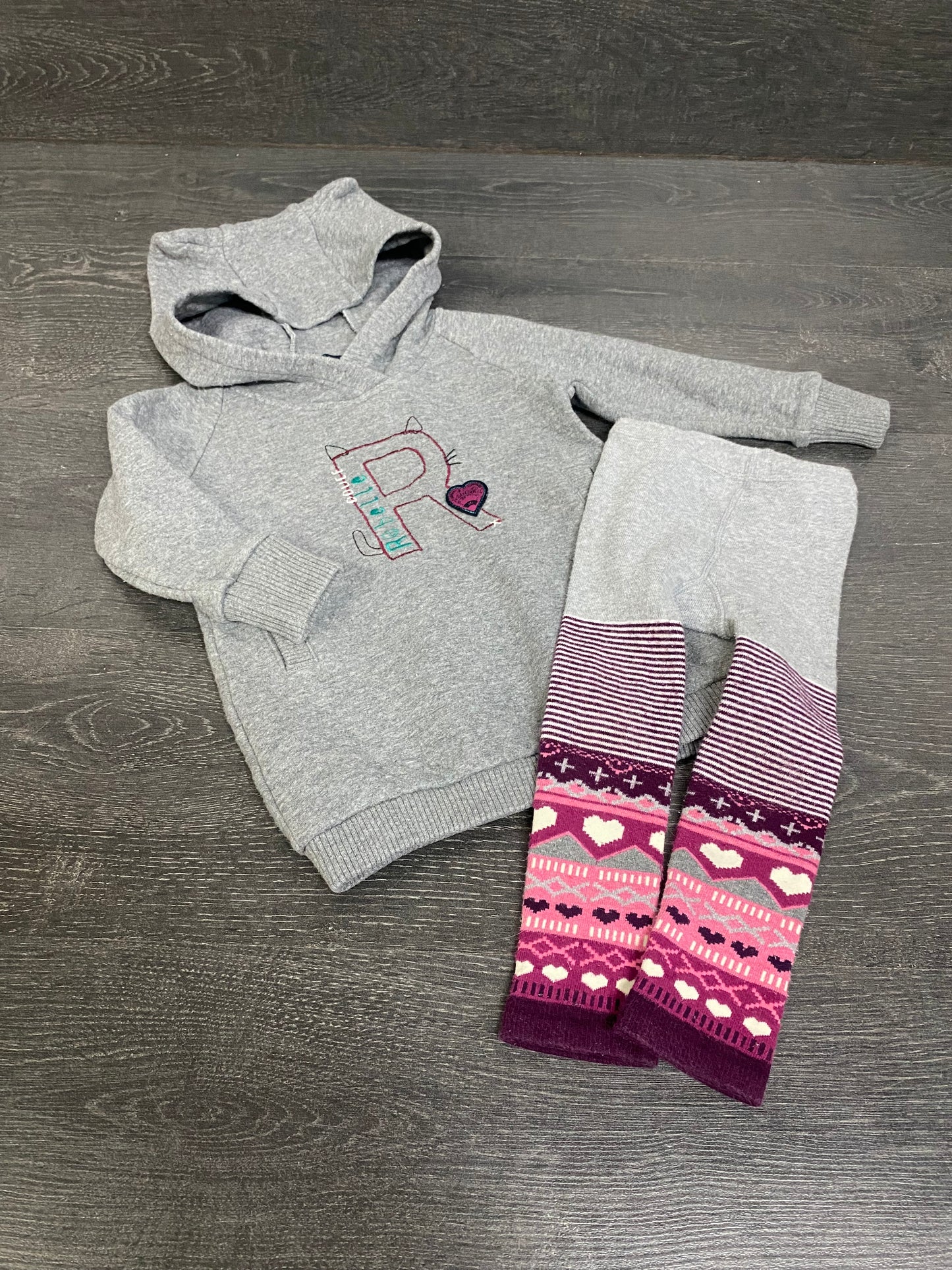 Friperie - tunique rebelle 2 ans et collant 2-3 ans -