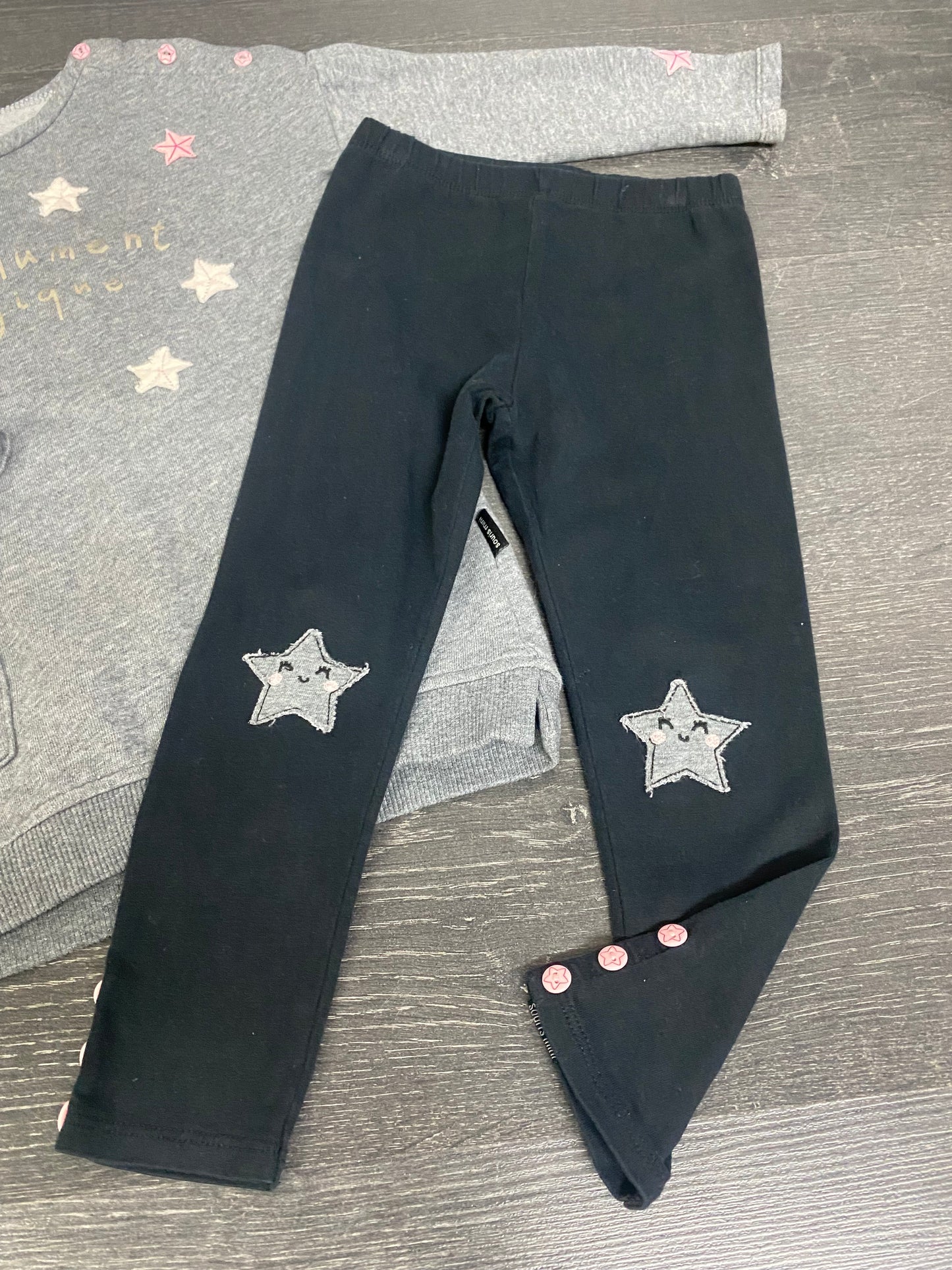 Friperie - tunique et legging - 2-3 ans - souris mini