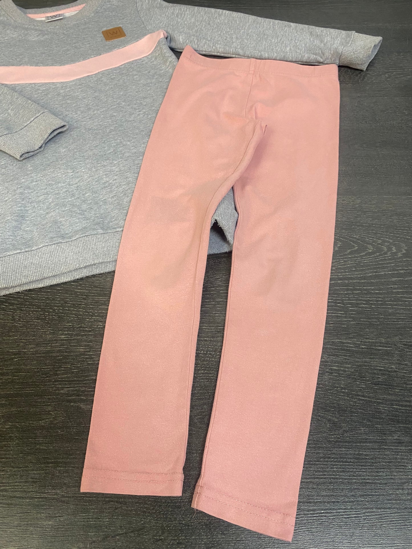 Friperie - tunique will and you et legging osh kosh -7 ans - bel etat