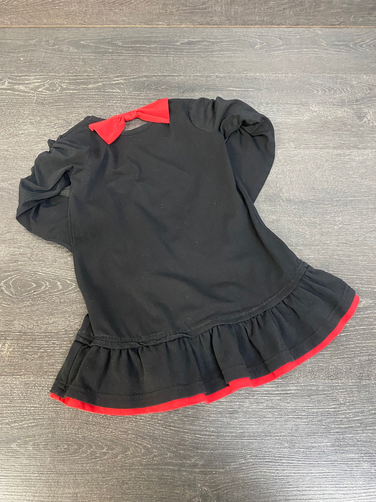 Friperie - tunique noire et rouge - 4 ans - nano