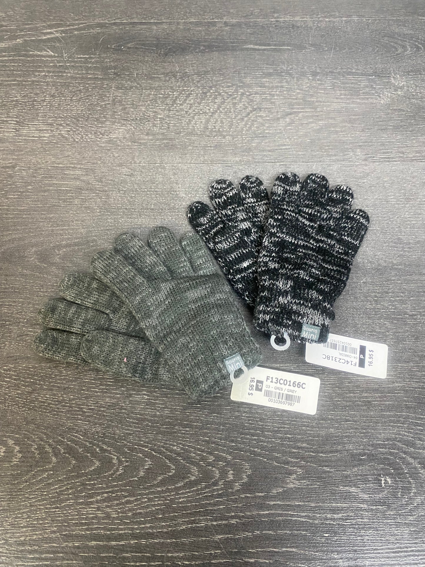 2 paires de gants - 2-6 ans ( small enfant ) - souris mini