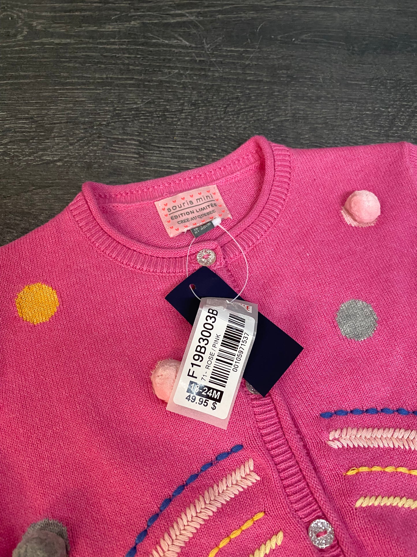 Veste tricot - souris mini -18-24 mois -