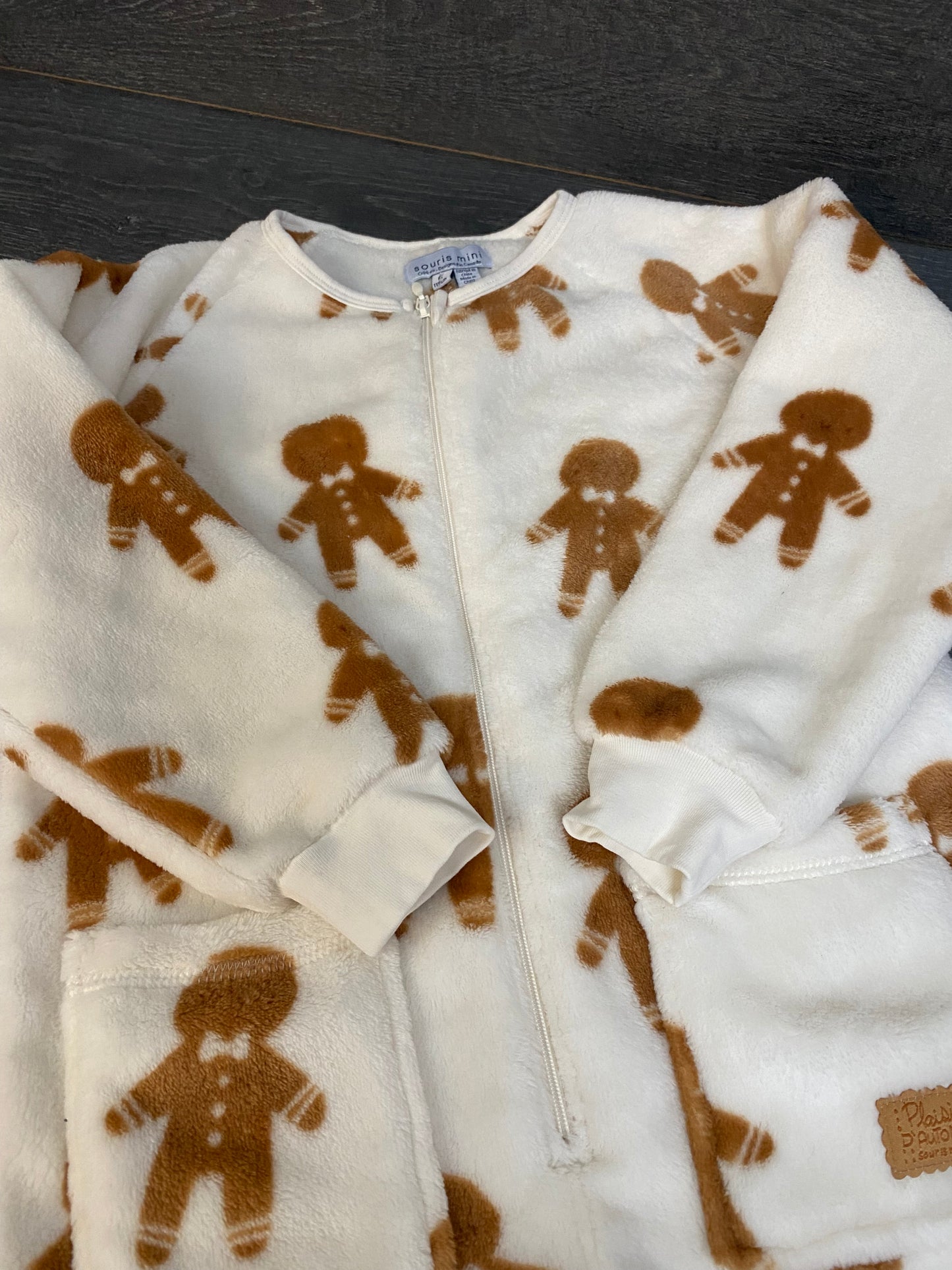 Friperie - souris mini - pyjama polar - 6 ans - pain d’epices