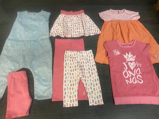 Friperie - comme neuf et usagé - 24 mois a 3 ans - lot ananas