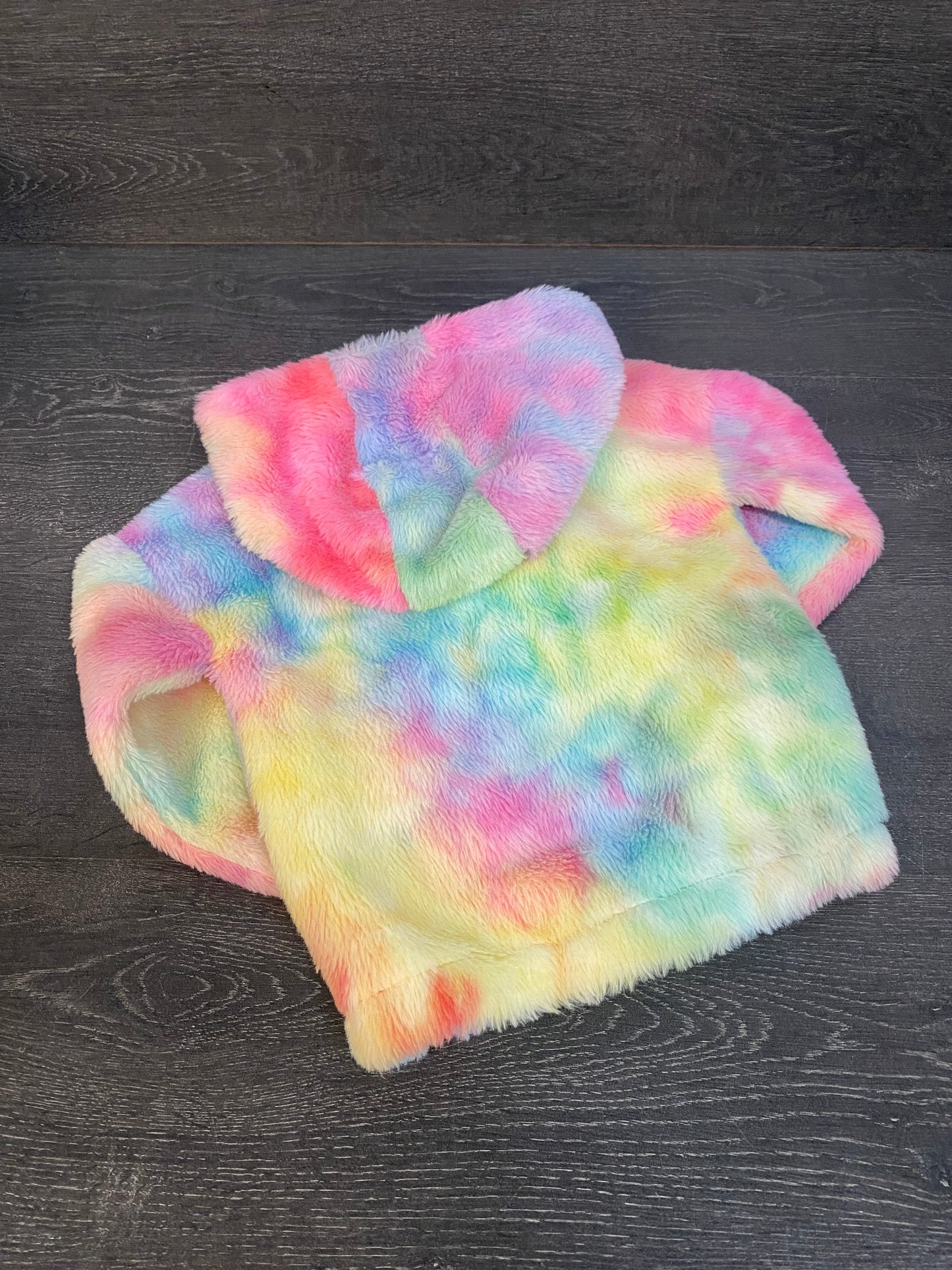 Friperie - manteau en poil de licorne - 4 ans - et bonnet large enfant neuf