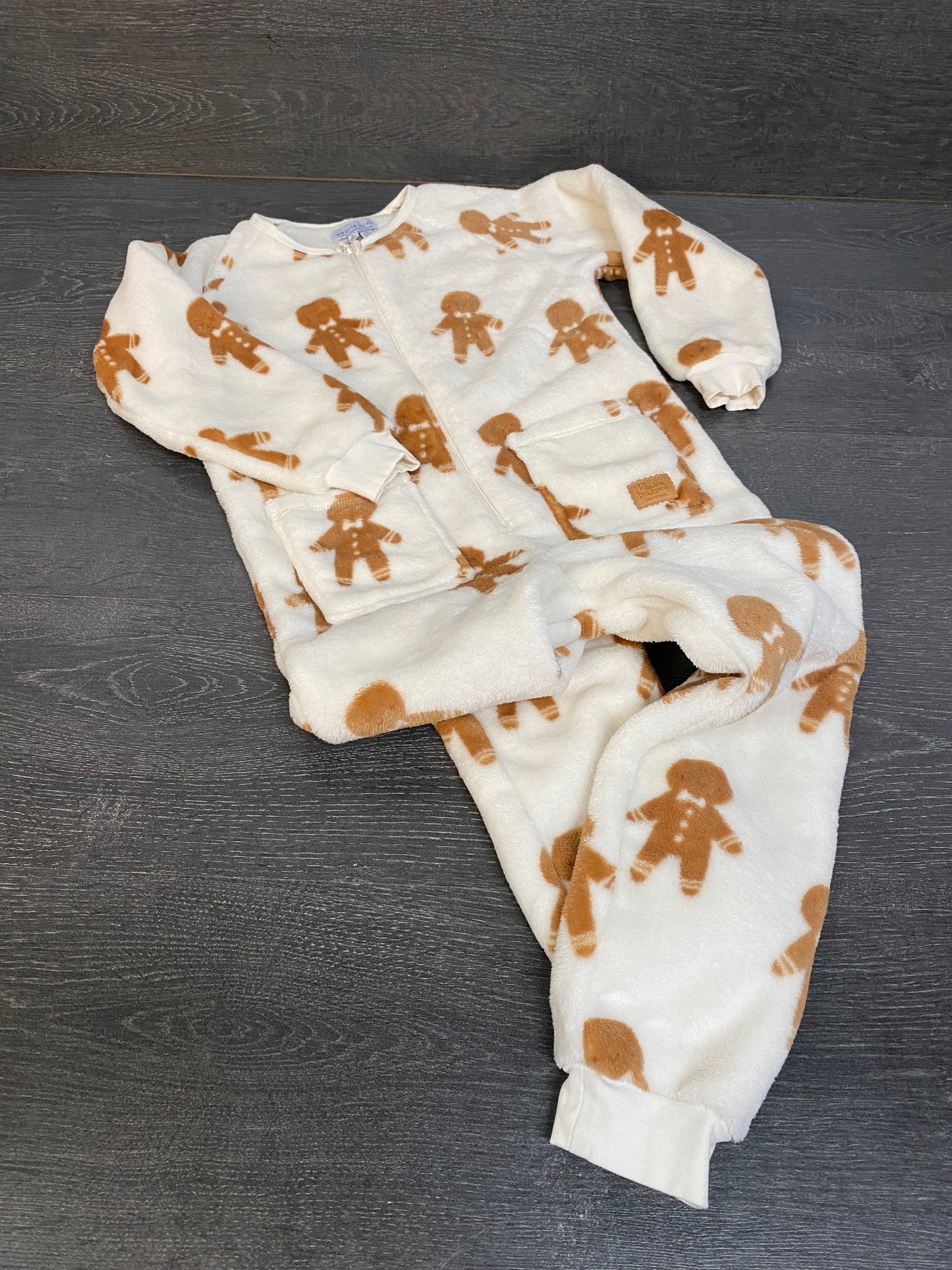 Friperie - souris mini - pyjama polar - 6 ans - pain d’epices