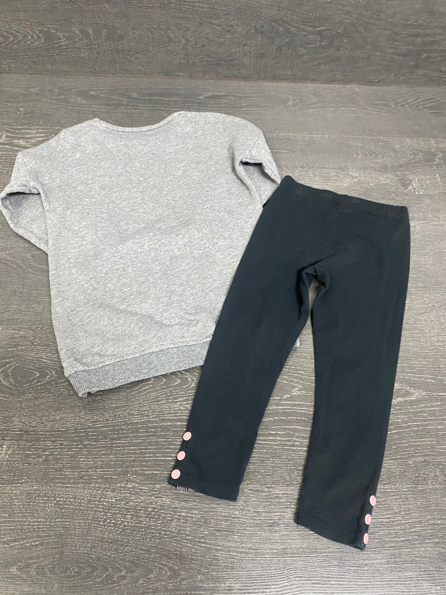 Friperie - tunique et legging - 2-3 ans - souris mini